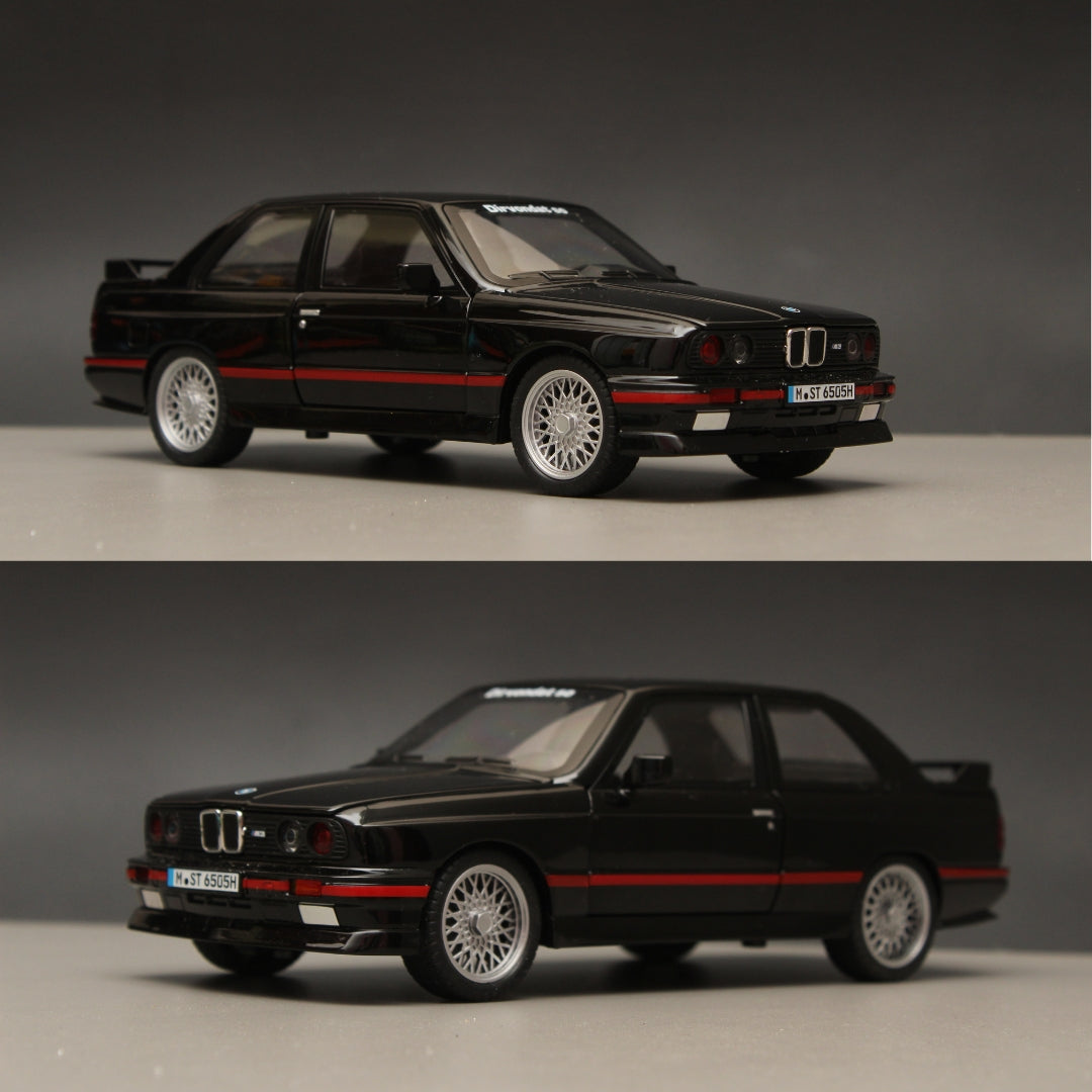 1:24 BMW E30 M3 High Quality Diecast (Black) - Kunju Vandi