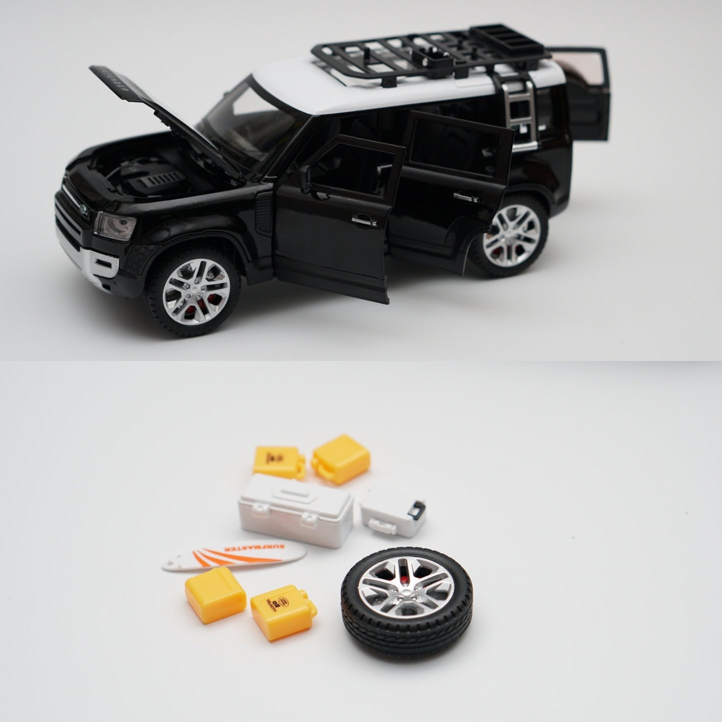 1:24 Defender Premium Quality Diecast (Black) - Kunju Vandi