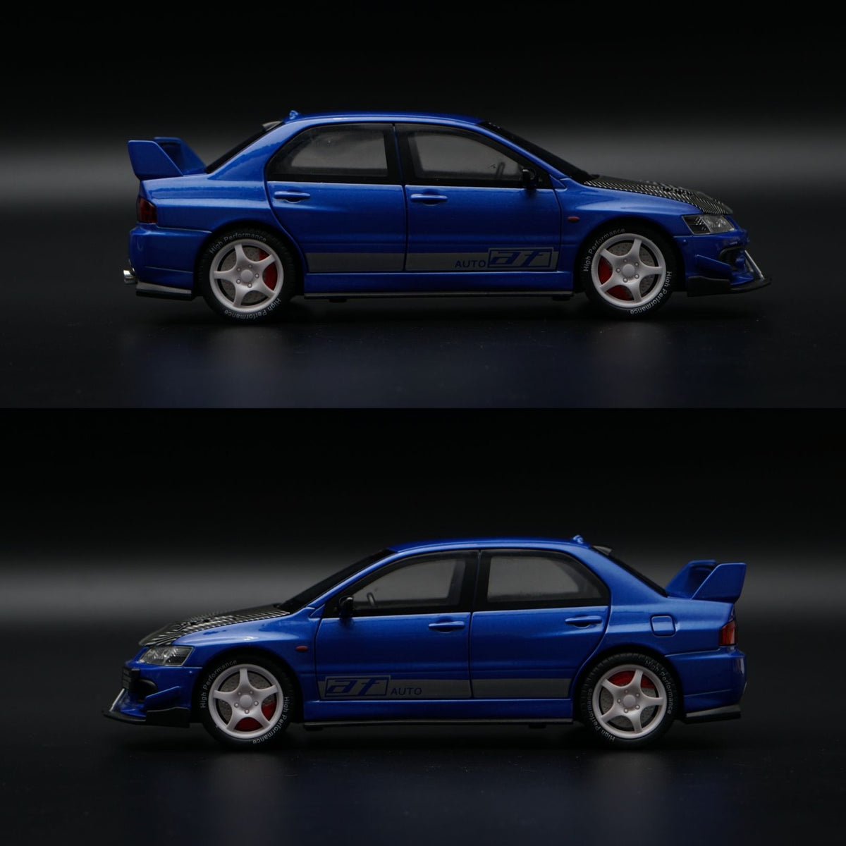 1:24 Lancer Evolution Diecast | Blue JDM Rally Livery | Collector's Model - Kunju Vandi