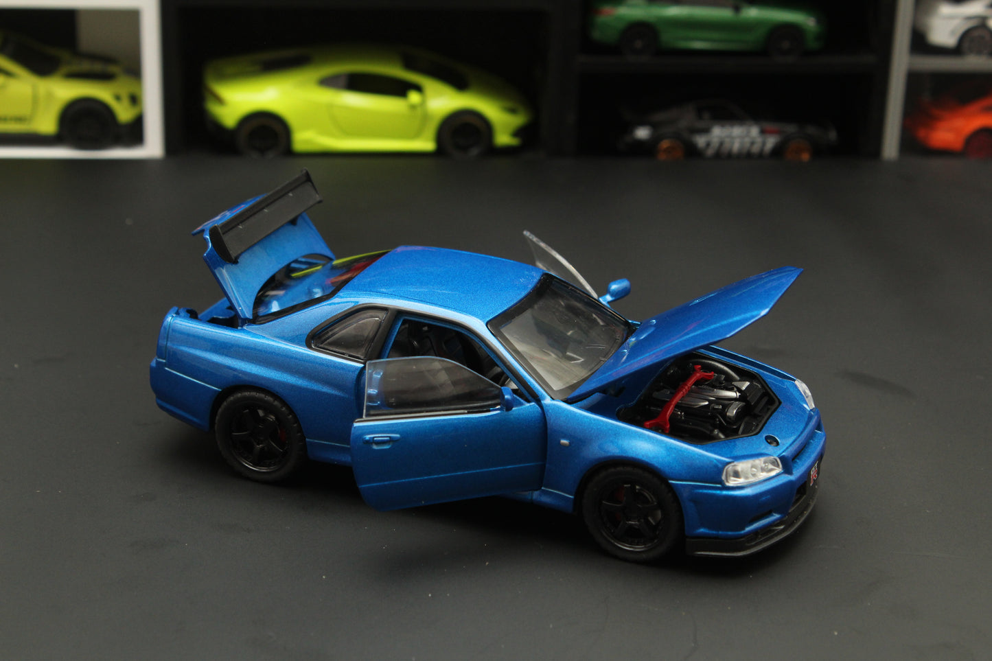 1:32 Nissan GTR R34 , (Blue) - Kunju Vandi