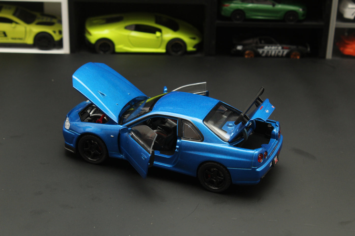 1:32 Nissan GTR R34 , (Blue) - Kunju Vandi