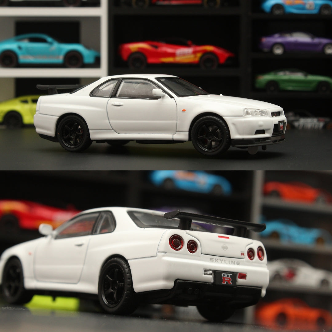 1:32 Nissan GTR R34 , (White) - Kunju Vandi