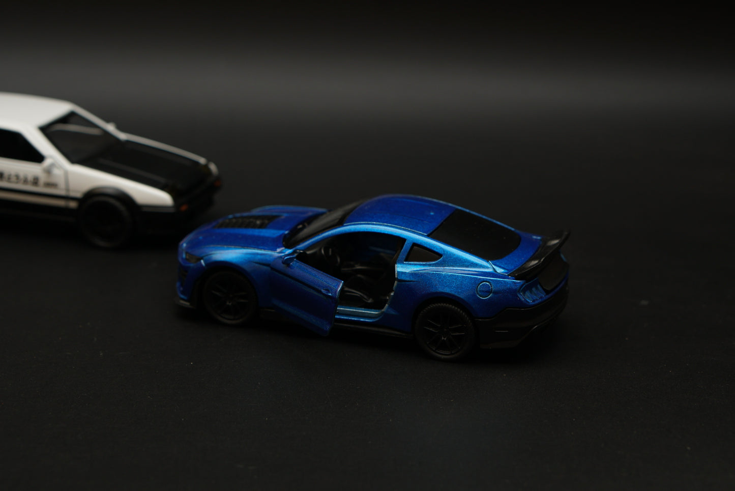 1:36 AE86 , Mustang Diecast Combo (Blue) - Kunju Vandi