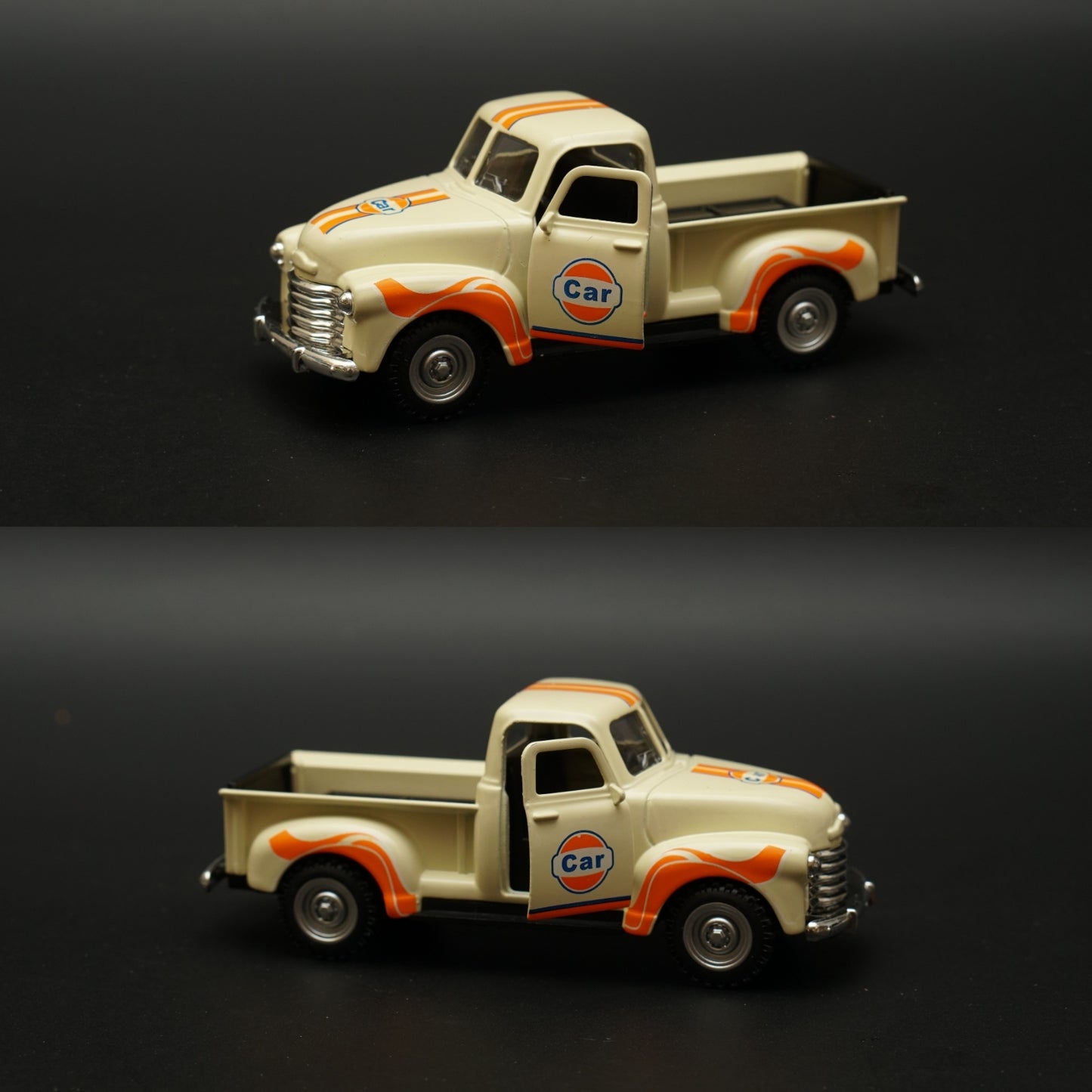 1:32 Chevy Pickup Truck Diecast (Yellow Orange ) - Kunju Vandi