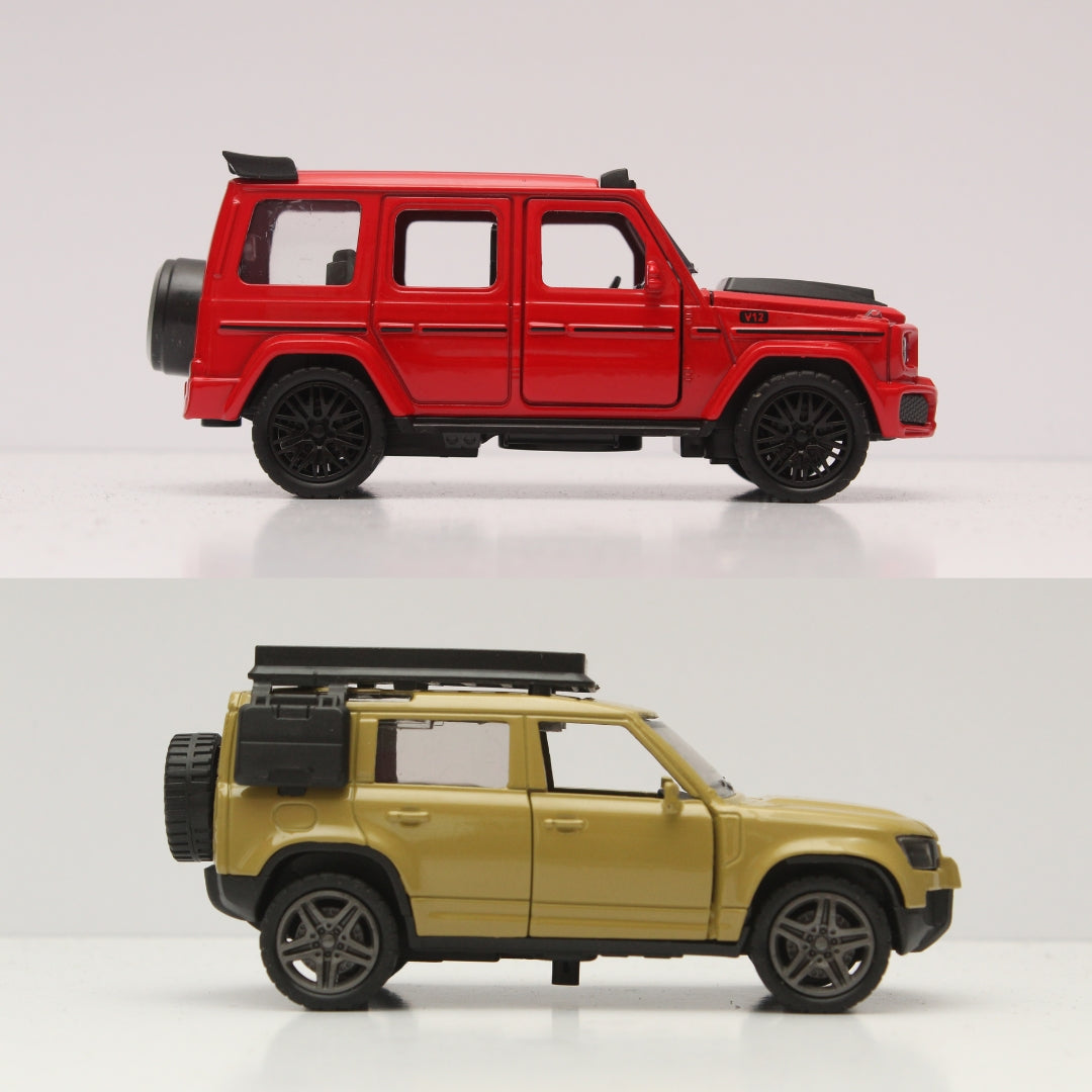 1:36 Defender, Gwagon Diecast Combo - Kunju Vandi