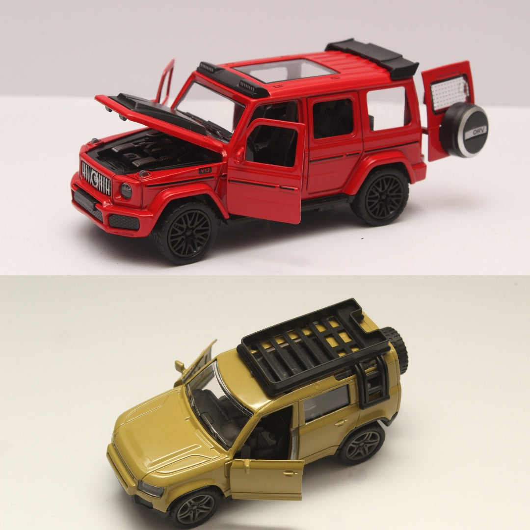 1:36 Defender, Gwagon Diecast Combo - Kunju Vandi