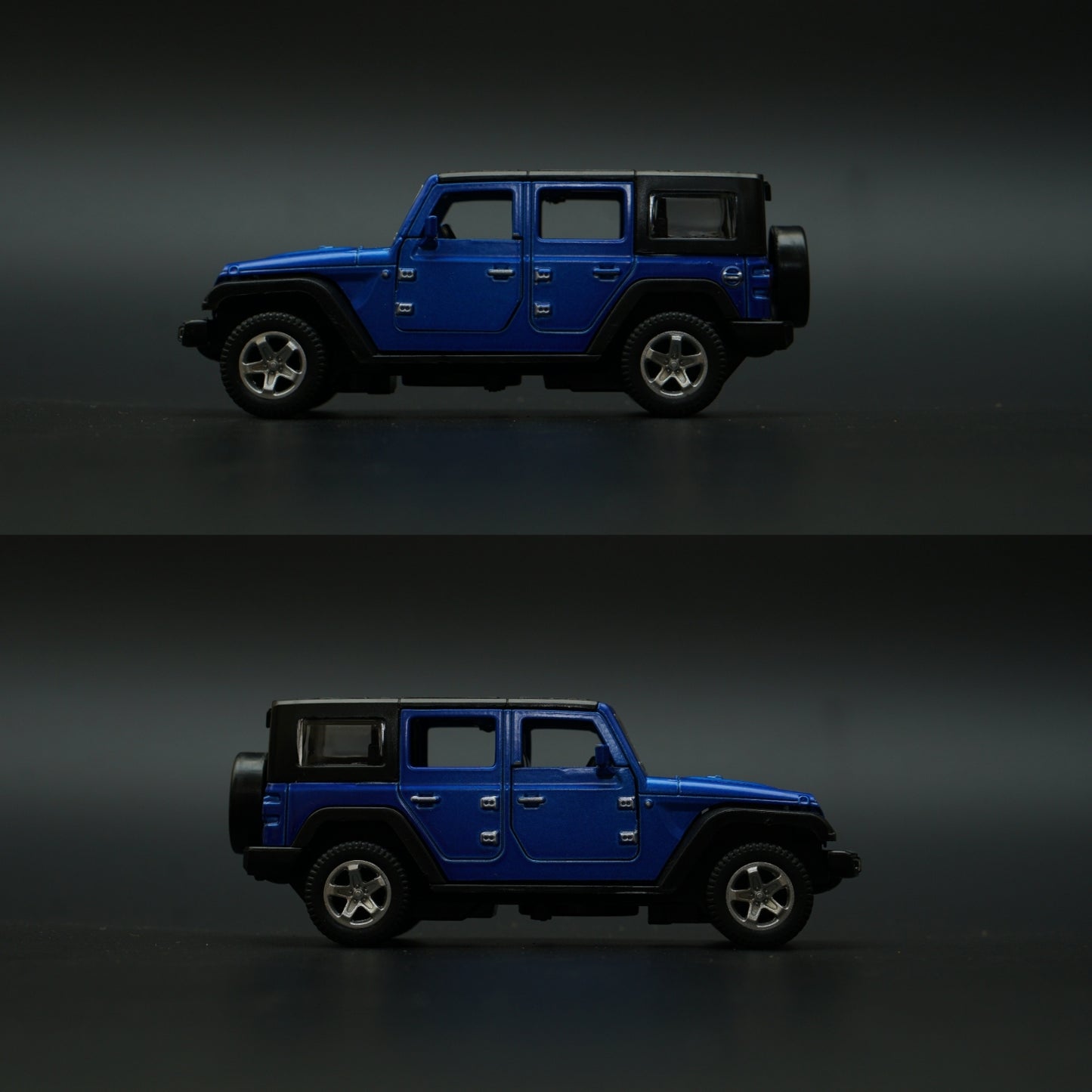 1:36 Jeep Diecast Blue (Hard Top) - Kunju Vandi
