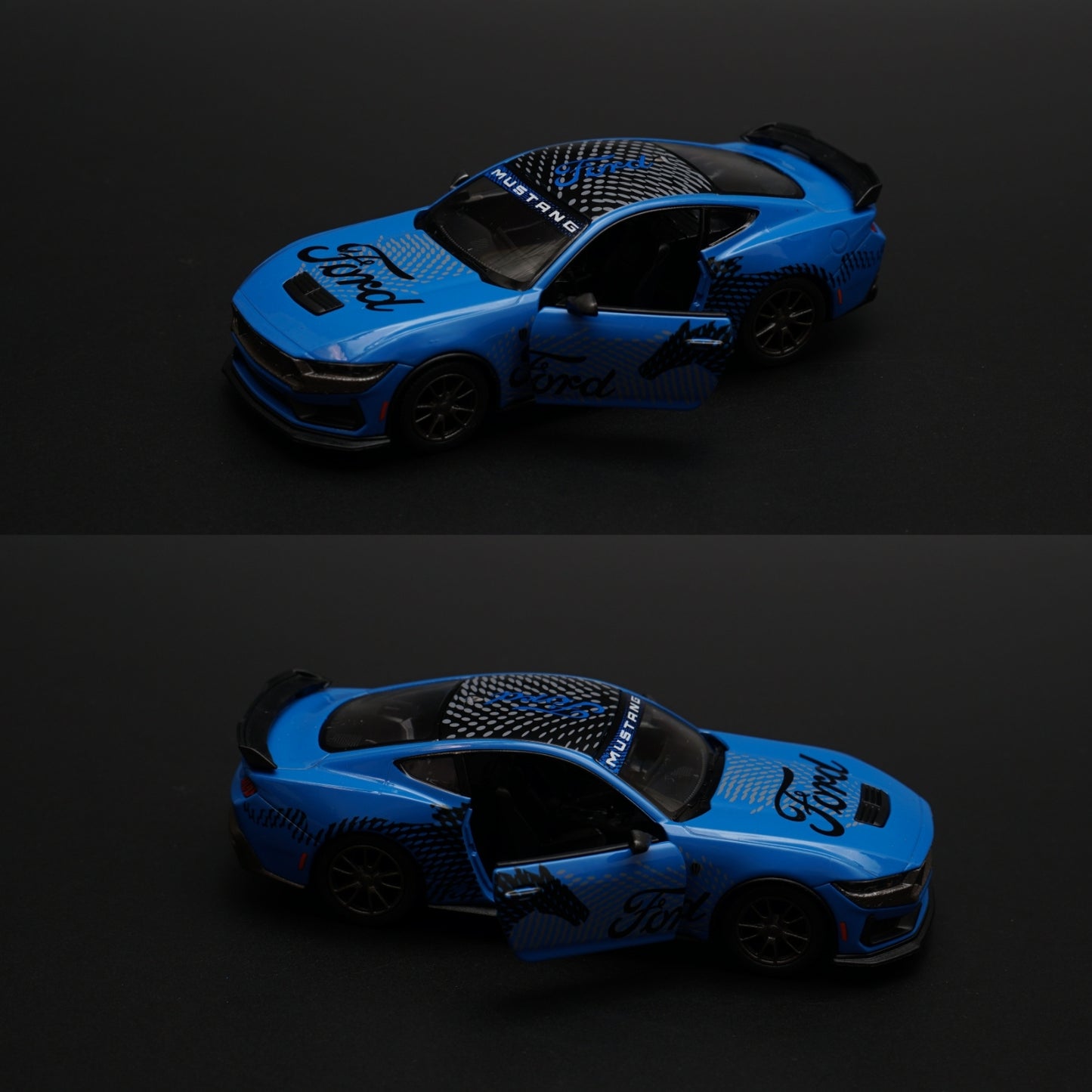 1:36 Kinsmart 2024 Ford Mustang Dark Horse (Blue) - Kunju Vandi