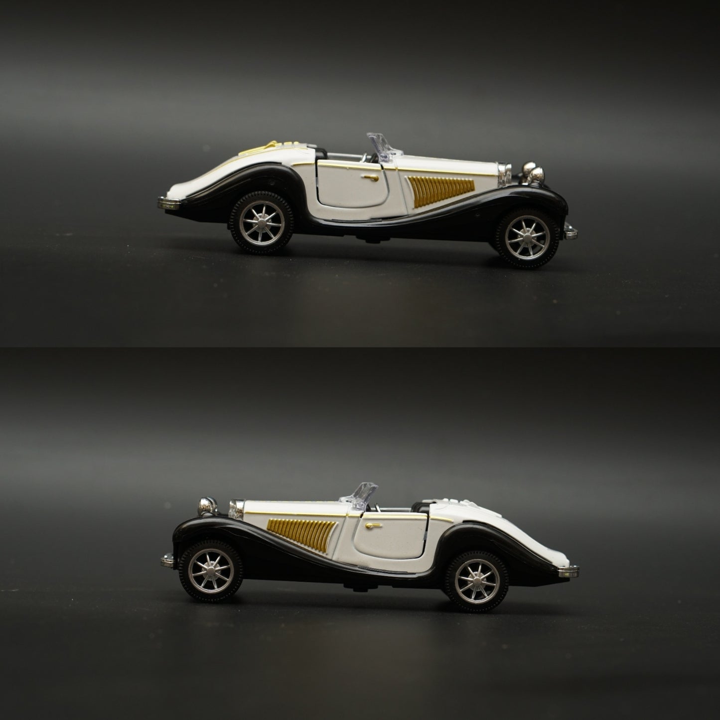 1:36 Mercedes-Benz 500K Vintage Car White (Open top) - Kunju Vandi