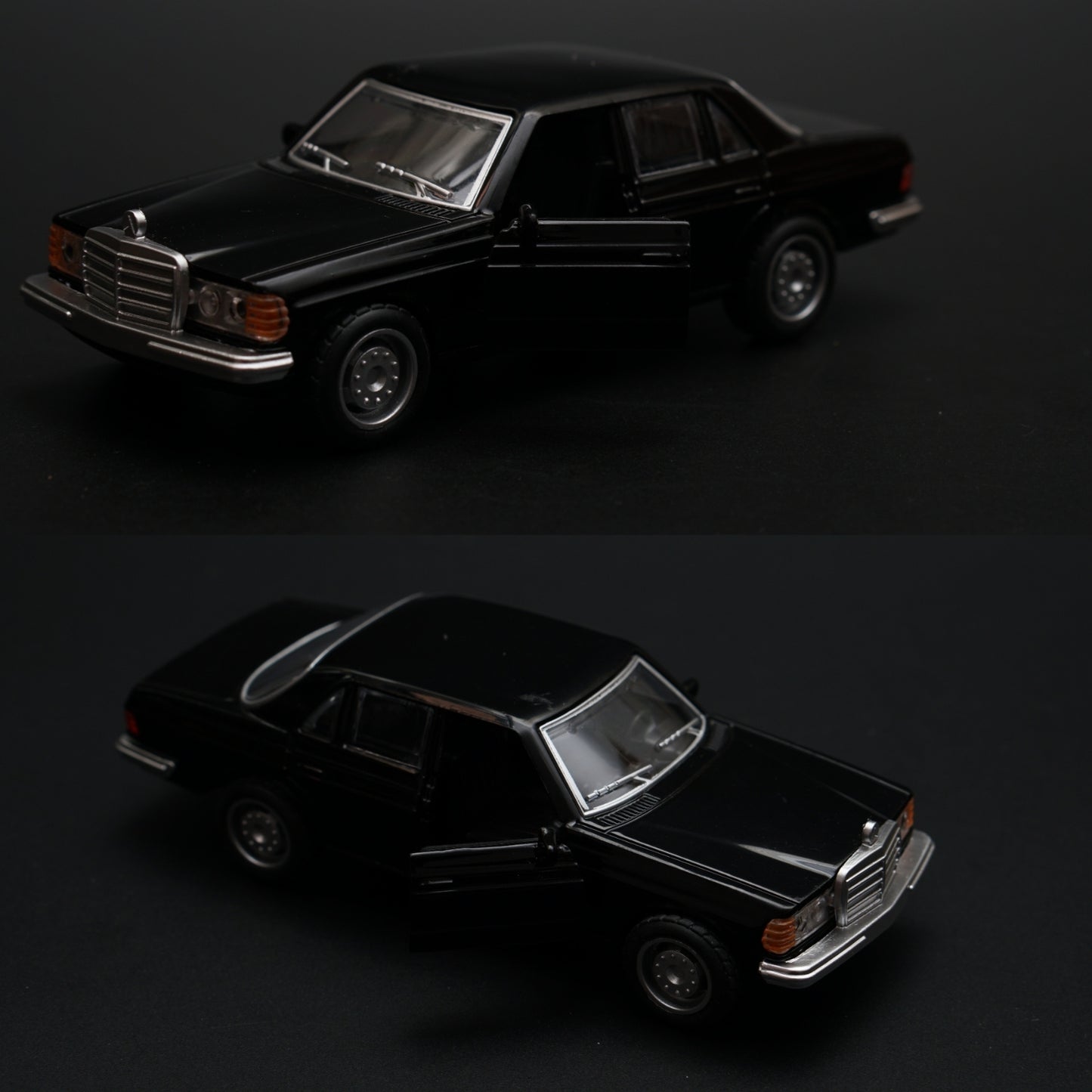 1:36 Mercedes Benz W123 Metal Diecast Car (Black) - Kunju Vandi