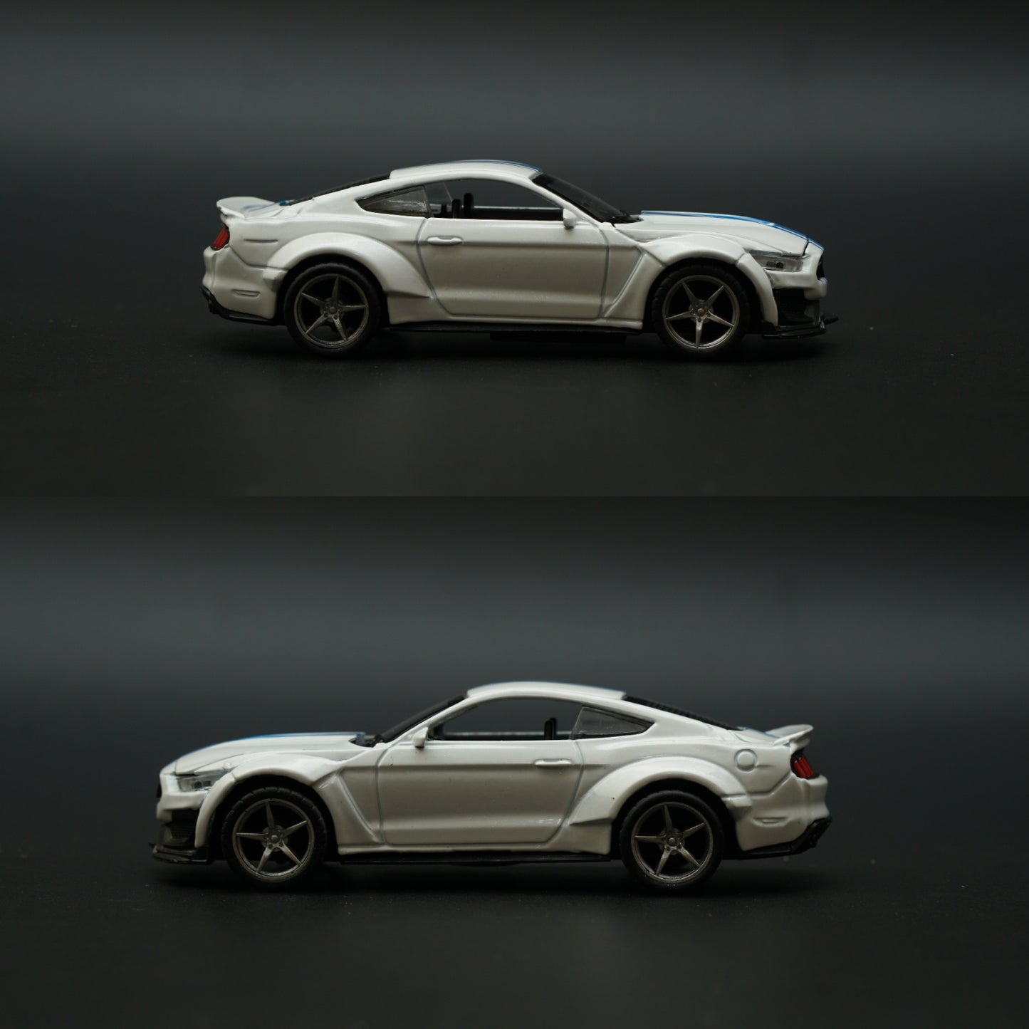 1:36 Mustang Metal Body (White) - Kunju Vandi