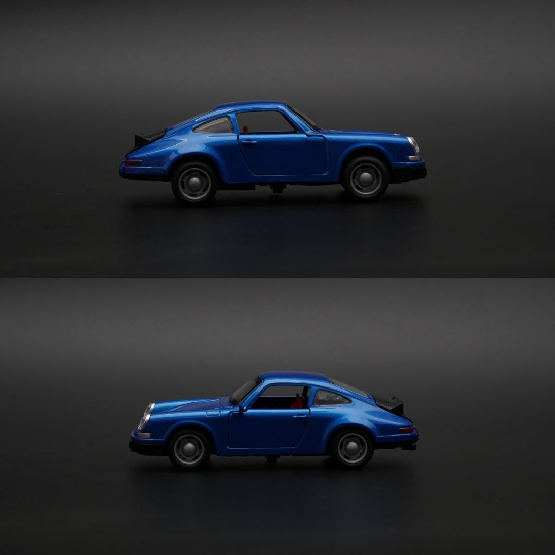 1:36 Porsche 911 With Lights Blue - Kunju Vandi