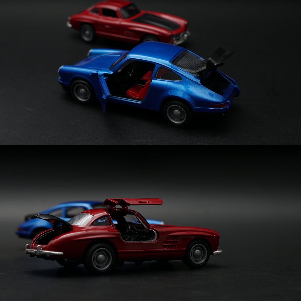 1:36 Porsche , Benz Diecast Combo (Blue,Red) - Kunju Vandi