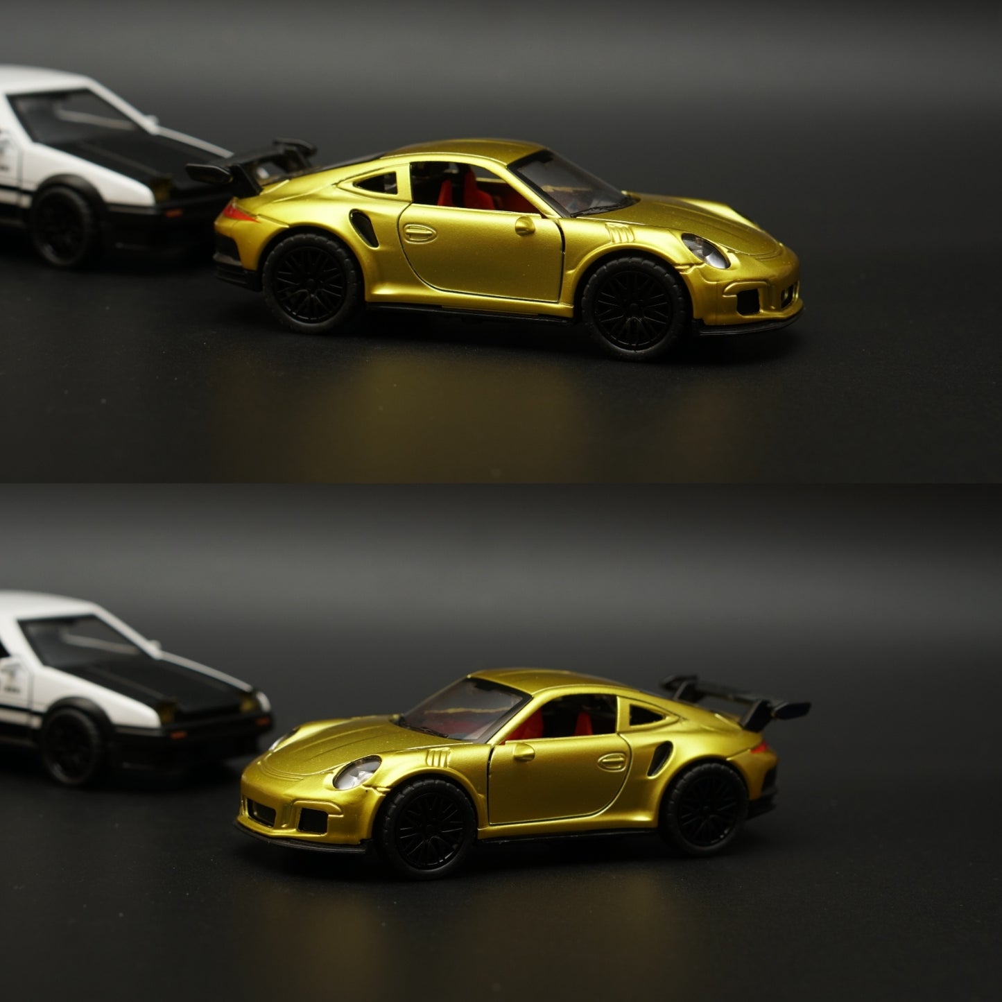 1:36 Toyota AE86 Trueno , Porsche (Gold) Diecast Combo - Kunju Vandi