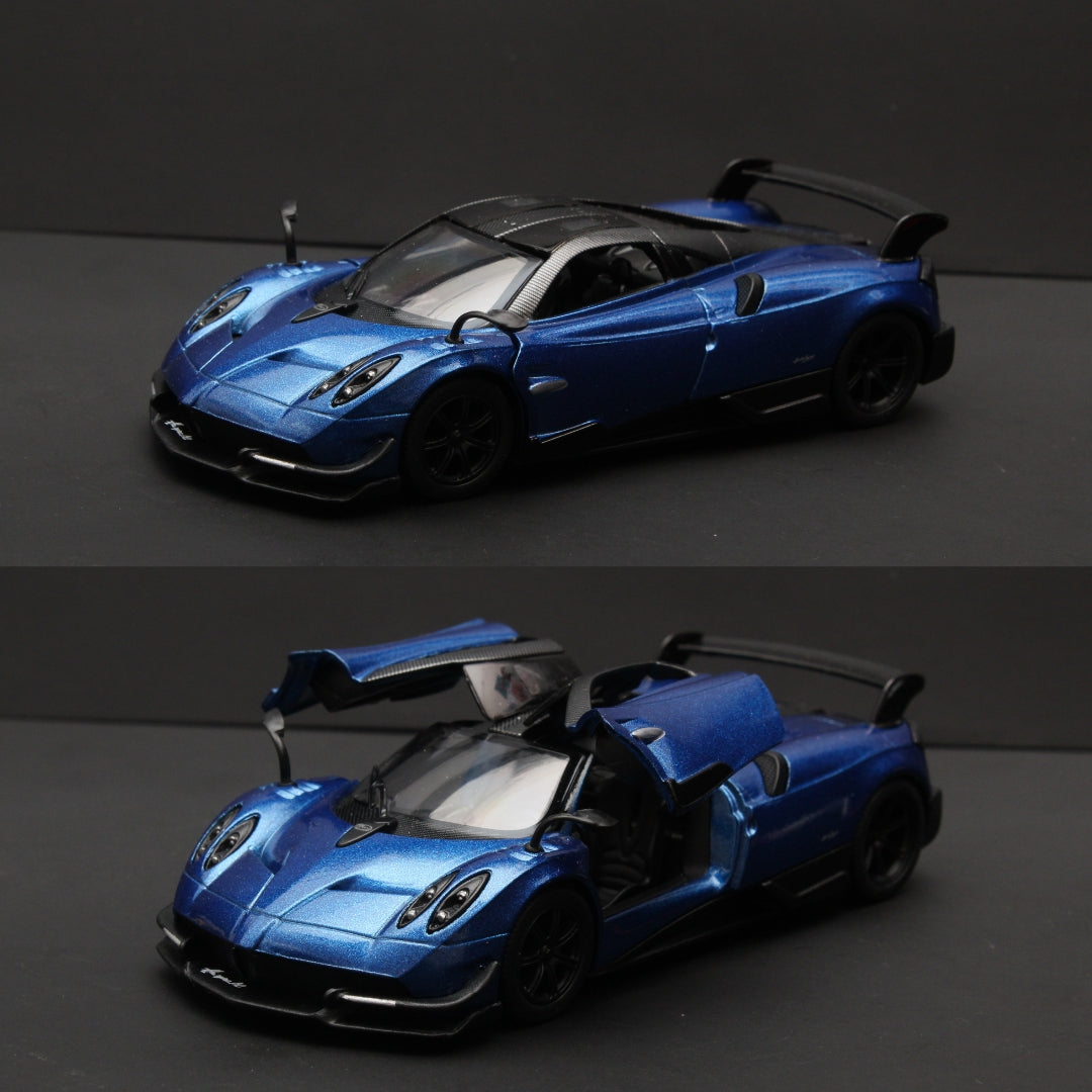 1:38 kinsmart 2016 Pagani Huayra BC , Blue - Kunju Vandi
