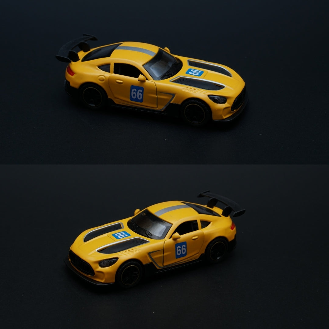 1:43 Amg Gt Metal Body Yellow - Kunju Vandi