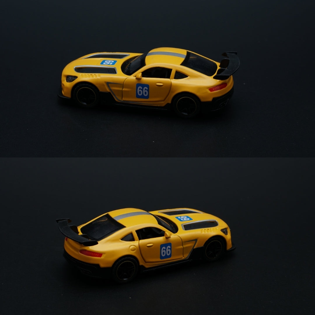 1:43 Amg Gt Metal Body Yellow - Kunju Vandi