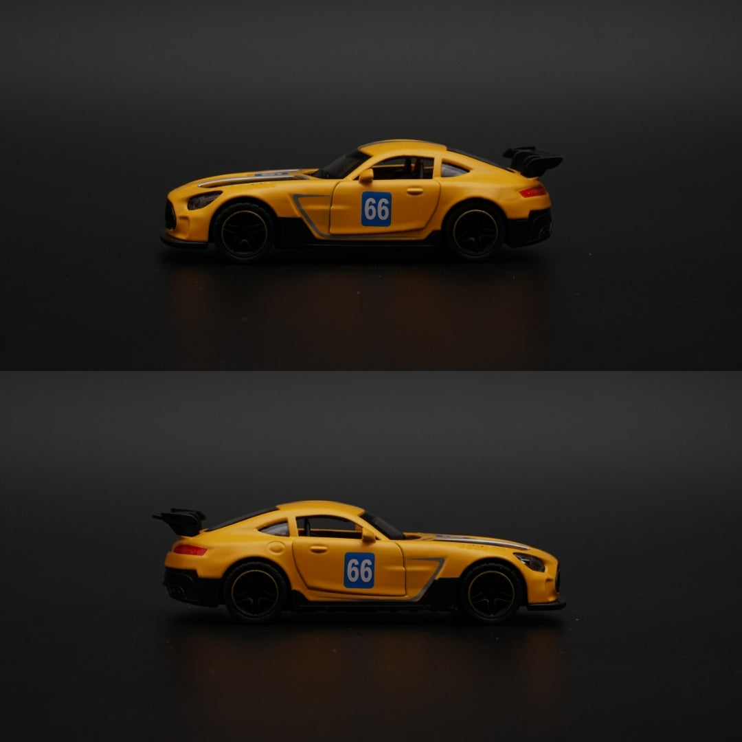 1:43 Amg Gt Metal Body Yellow - Kunju Vandi