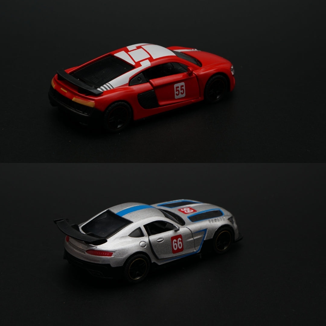 1:43 Audi , Amg GT Diecast Combo (Red,Silver) - Kunju Vandi
