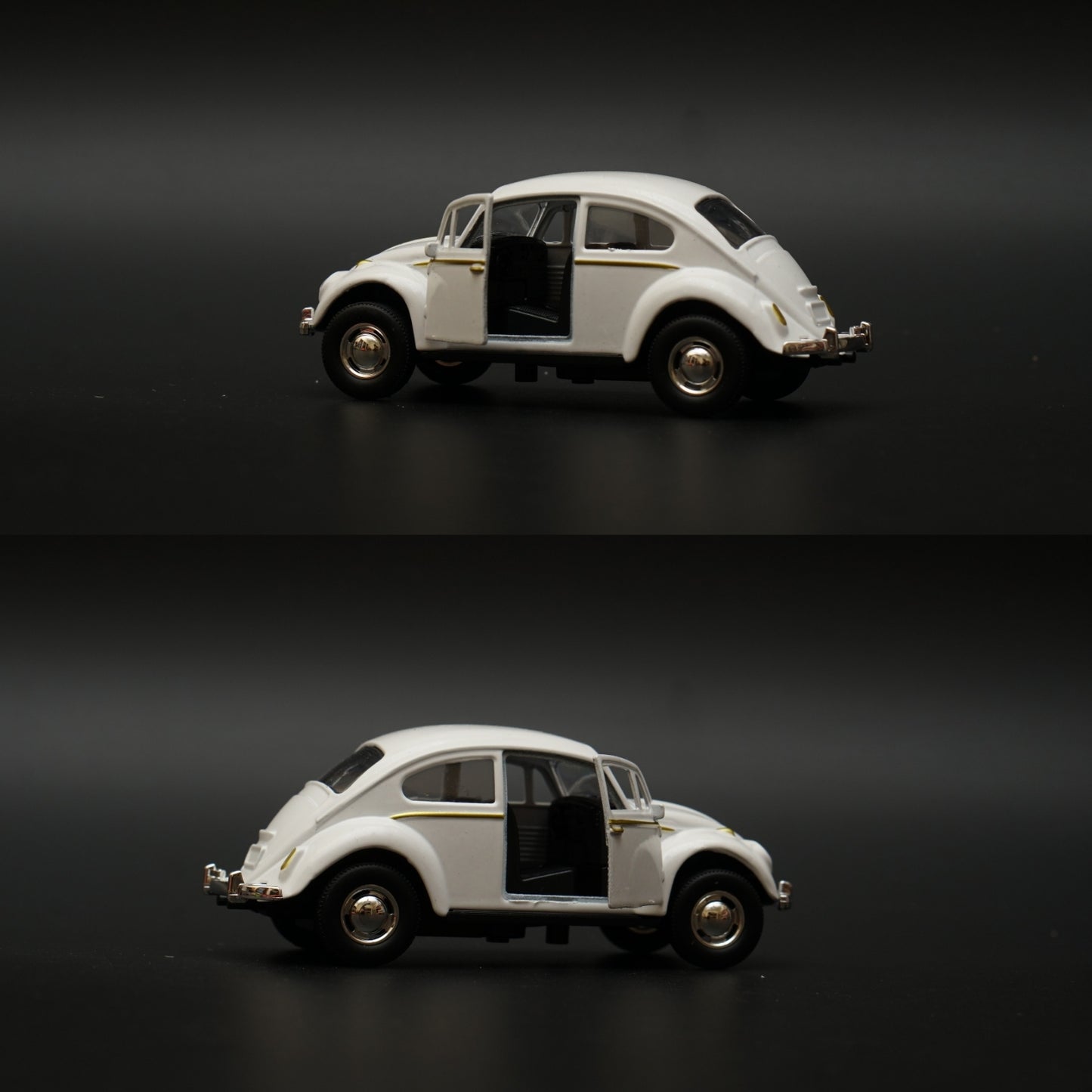 1:43 Beetle Metal Body White Diecast - Kunju Vandi