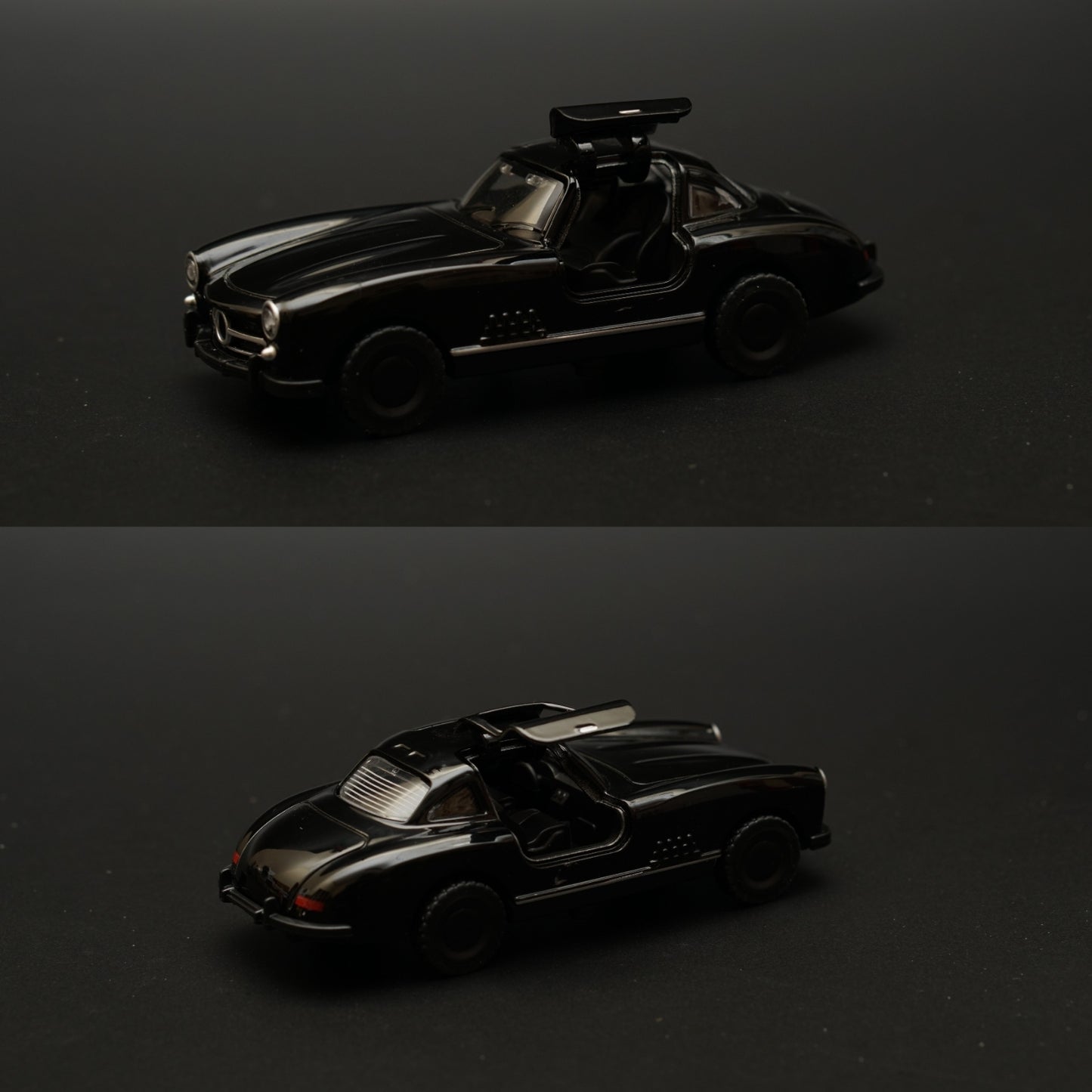 1:43 Benz 300 SL Metal Body Black Diecast - Kunju Vandi