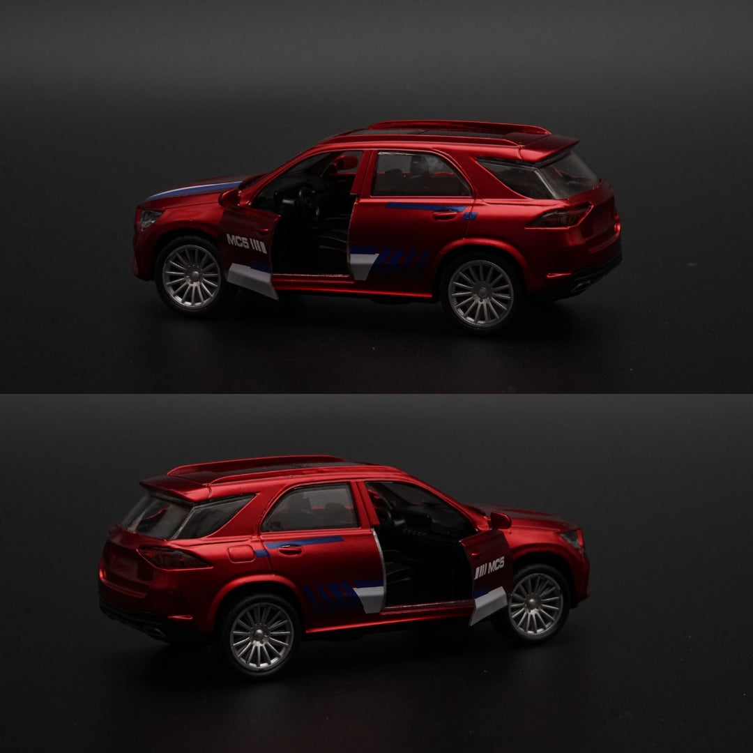 1:43 Benz Diecast Red Strips - Kunju Vandi
