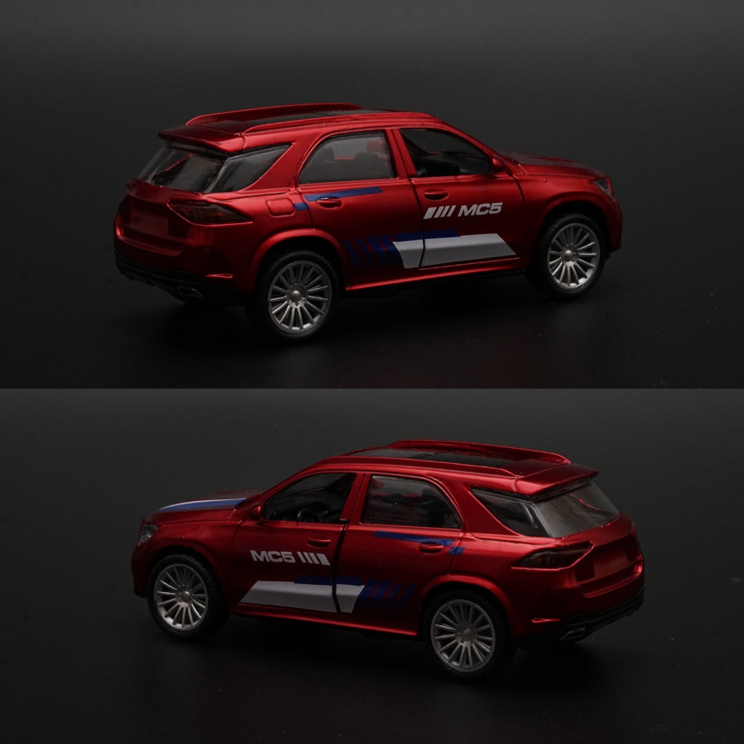 1:43 Benz Diecast Red Strips - Kunju Vandi