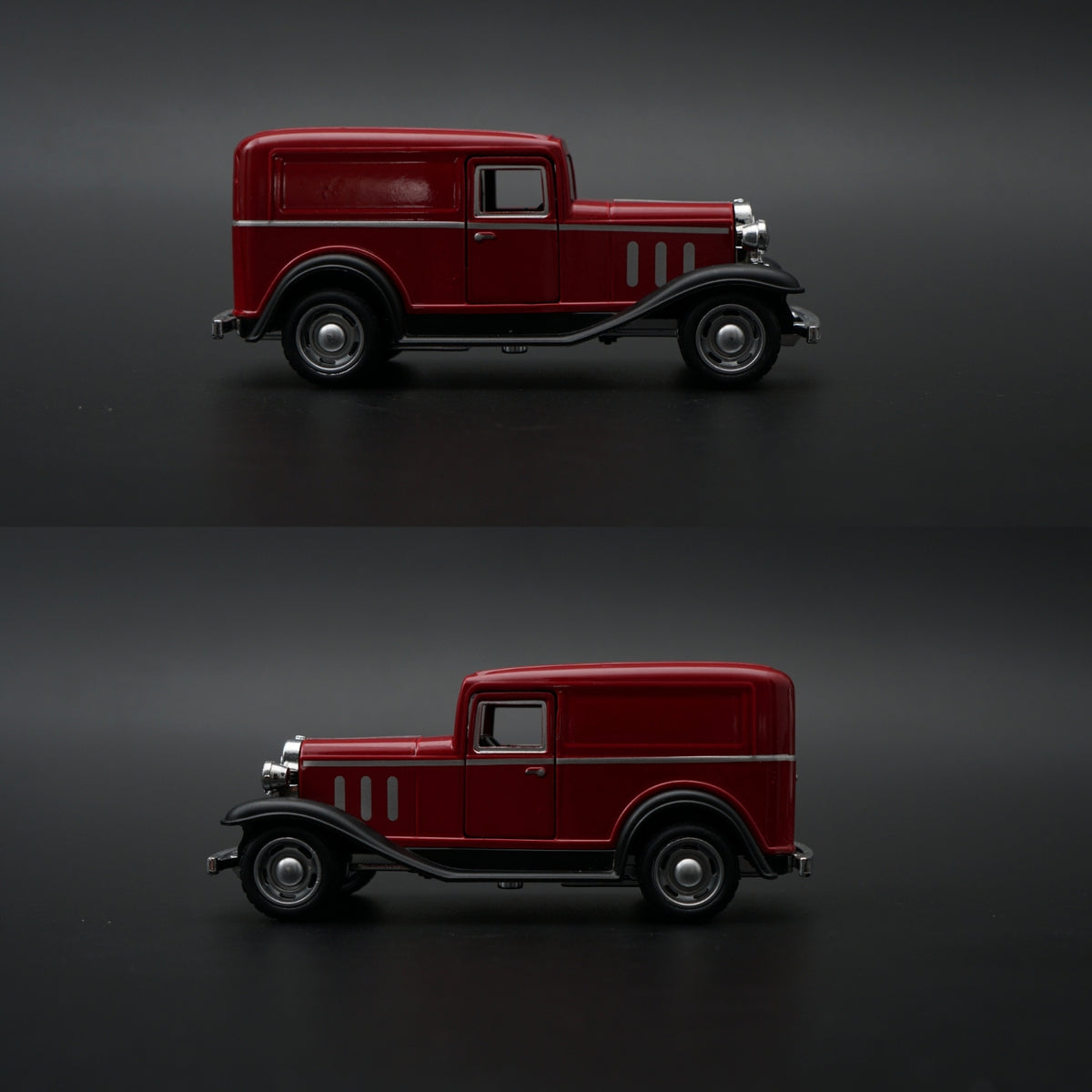1:43 Ford Model A Delivery Van Diecast — Burgundy | 1930s American Classic - Kunju Vandi