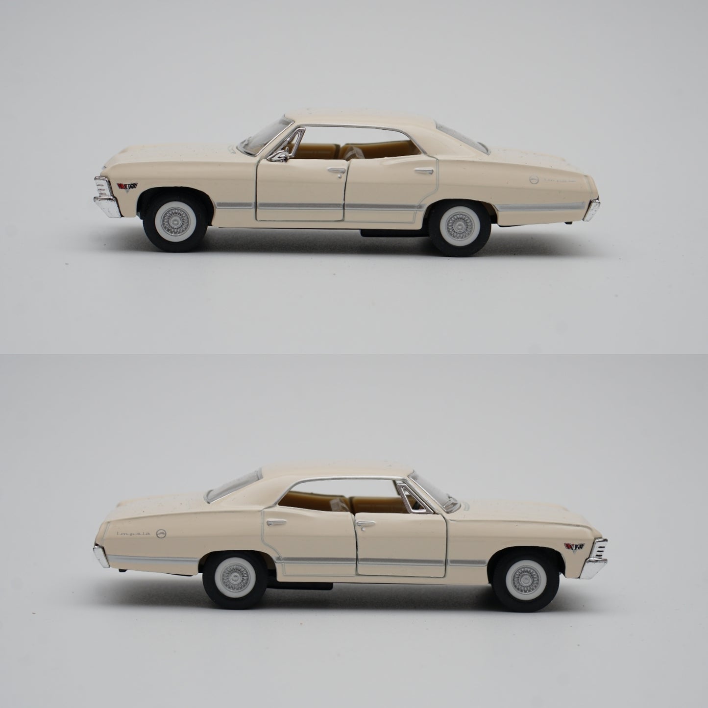 1:43 kinsmart 1967 Chevrolet Impala (Creamy) - Kunju Vandi
