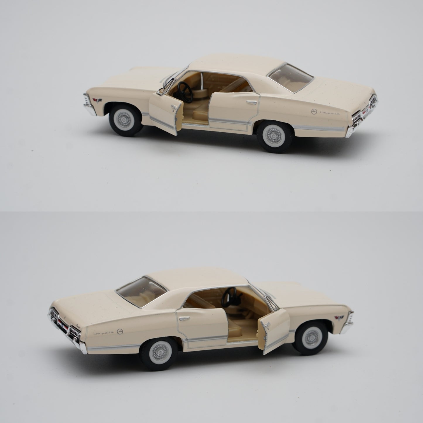 1:43 kinsmart 1967 Chevrolet Impala (Creamy) - Kunju Vandi