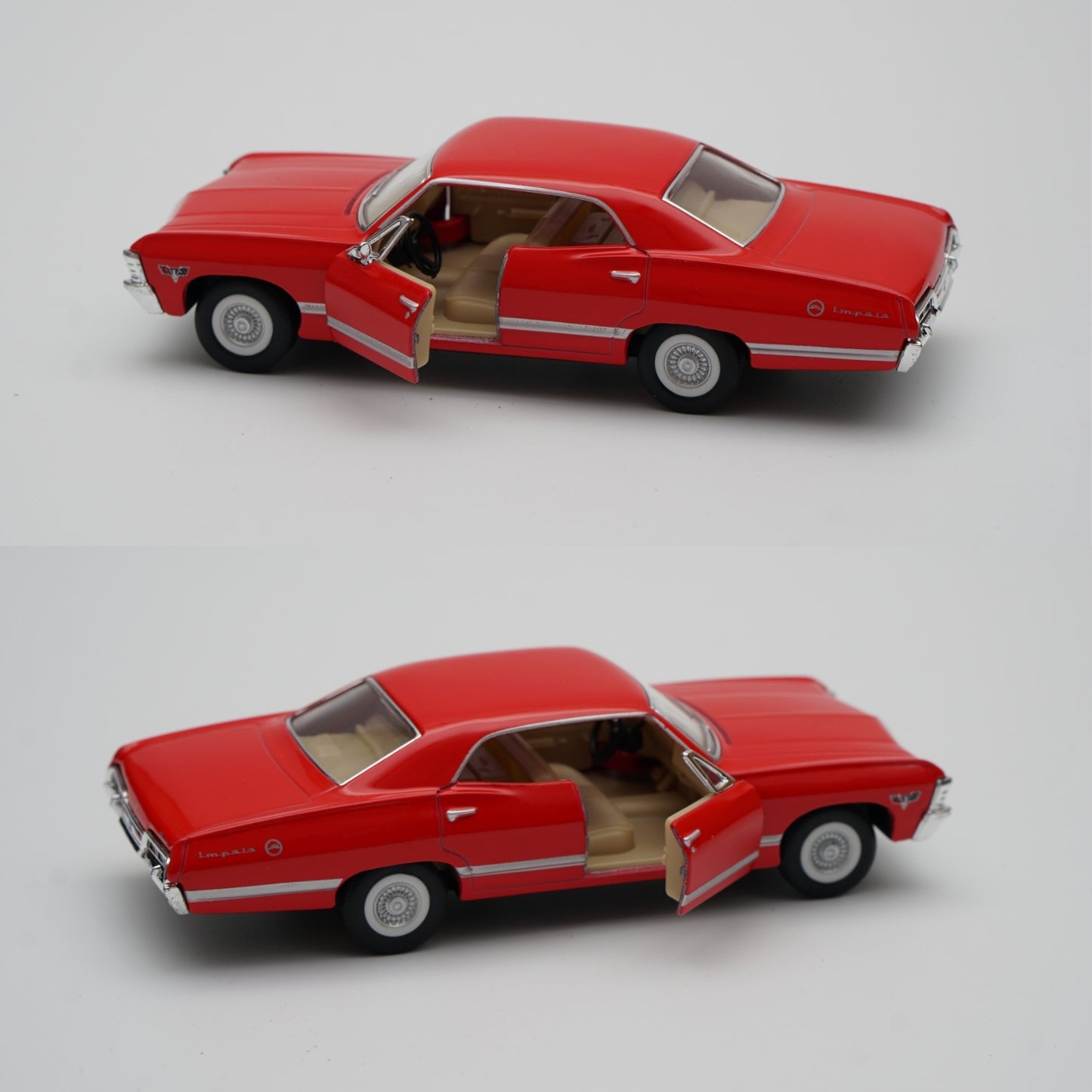 1:43 kinsmart 1967 Chevrolet Impala (Red) - Kunju Vandi