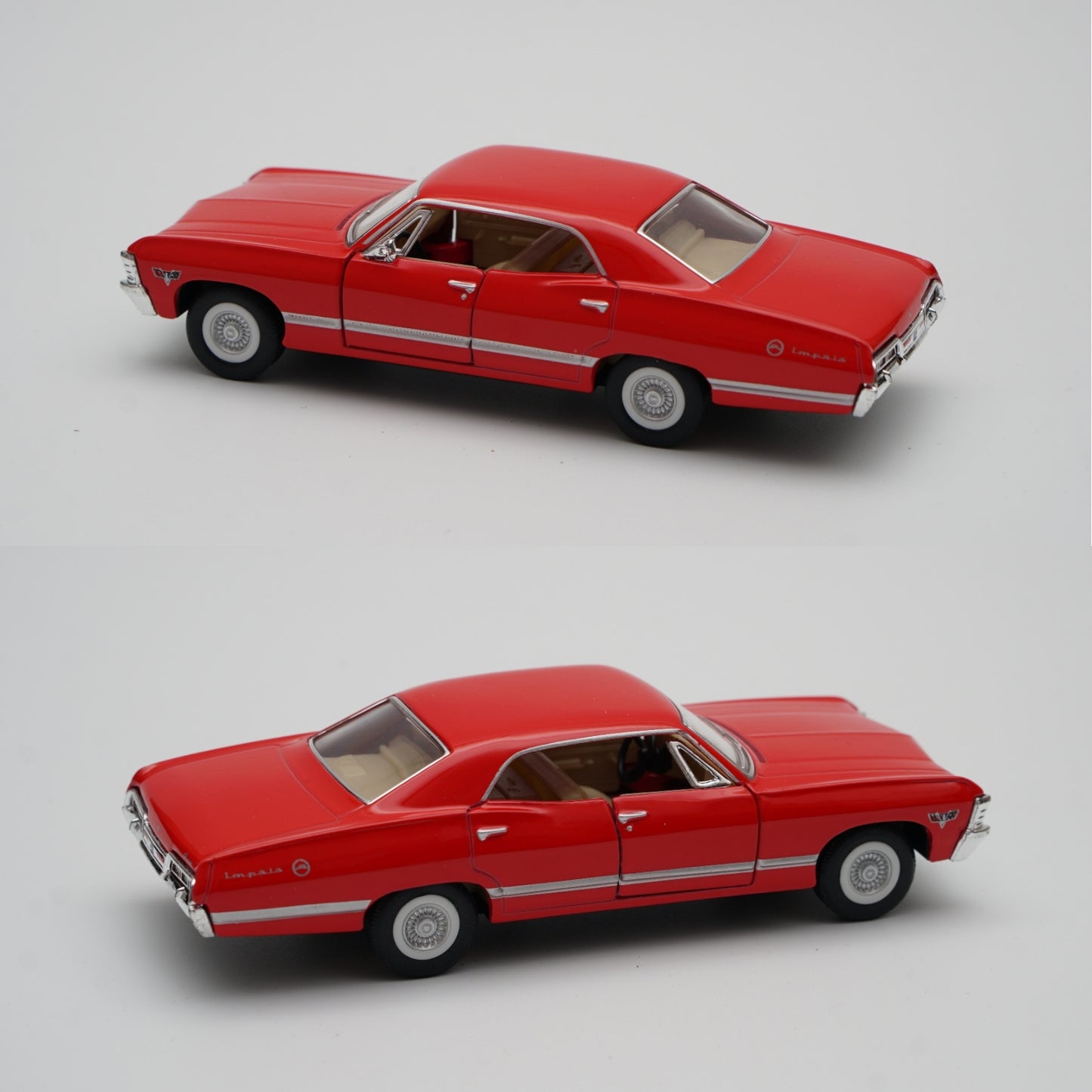 1:43 kinsmart 1967 Chevrolet Impala (Red) - Kunju Vandi