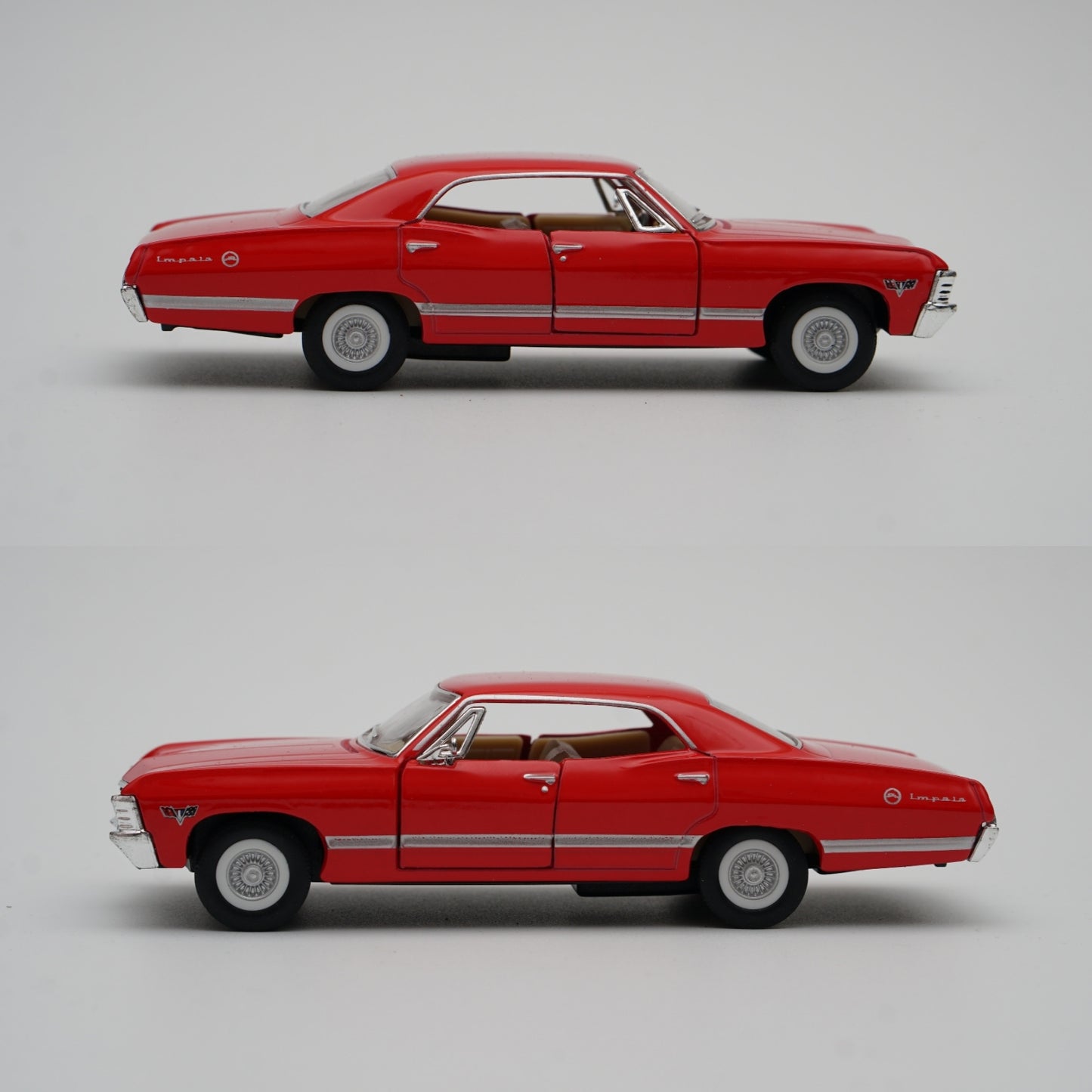 1:43 kinsmart 1967 Chevrolet Impala (Red) - Kunju Vandi