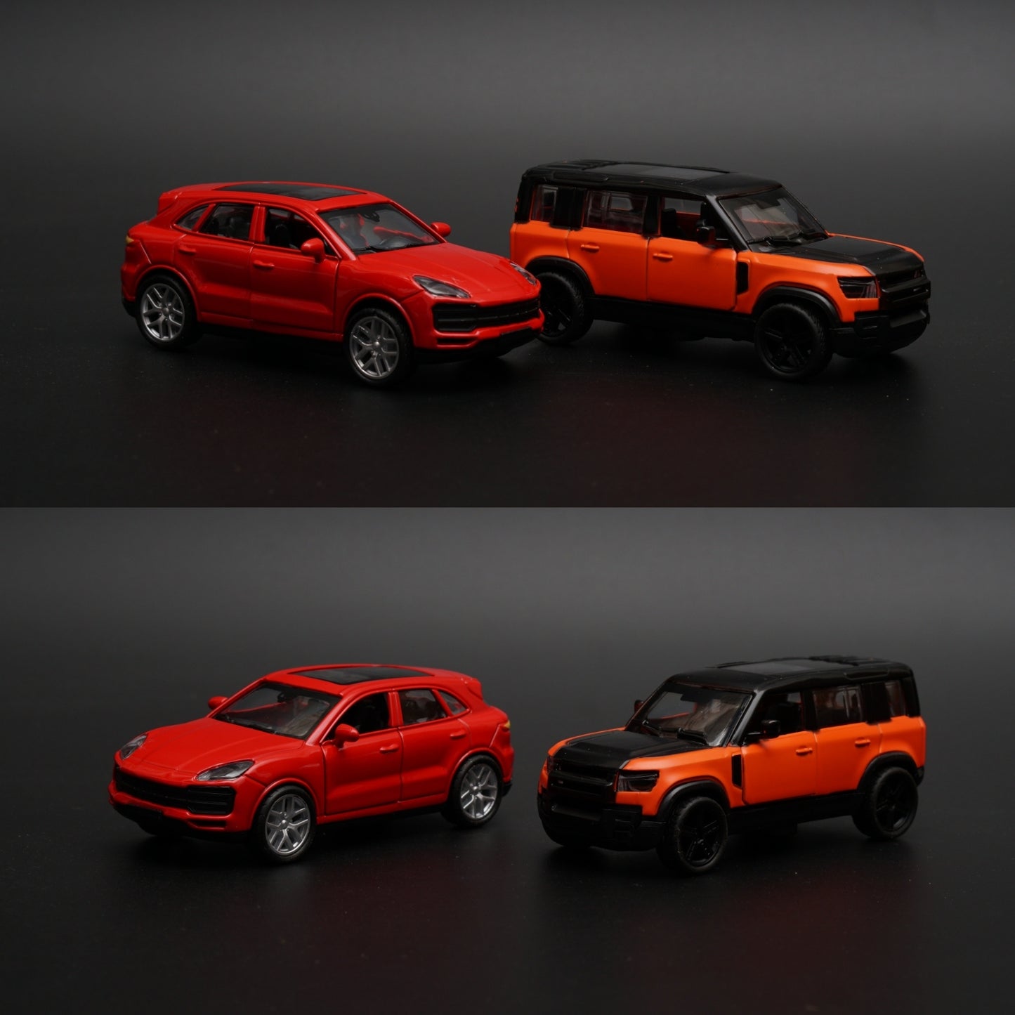 1:43 Porsche , Defender Diecast Combo (Red, Orange) - Kunju Vandi