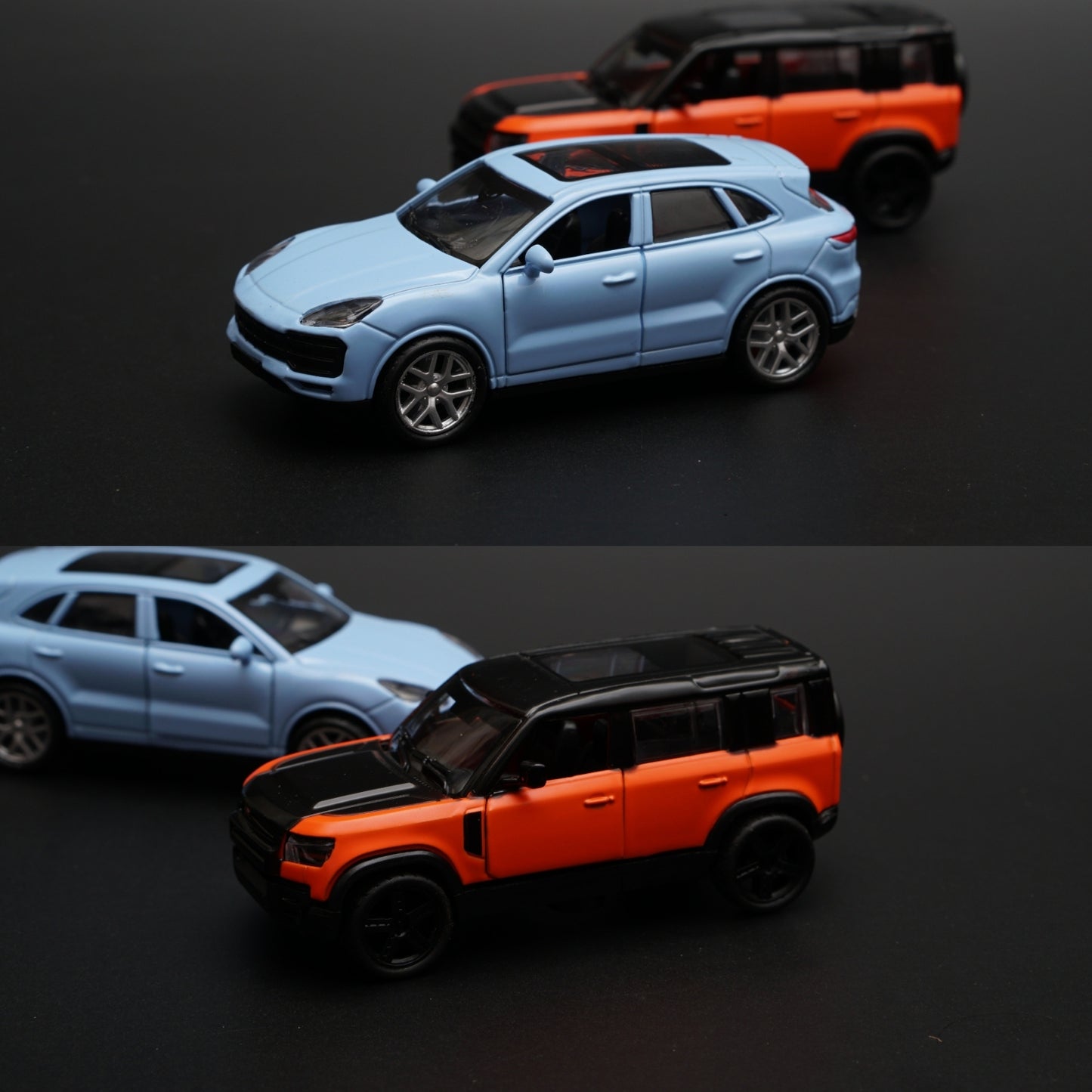 1:43 Porsche , Defender Diecast Combo (Blue,Orange) - Kunju Vandi
