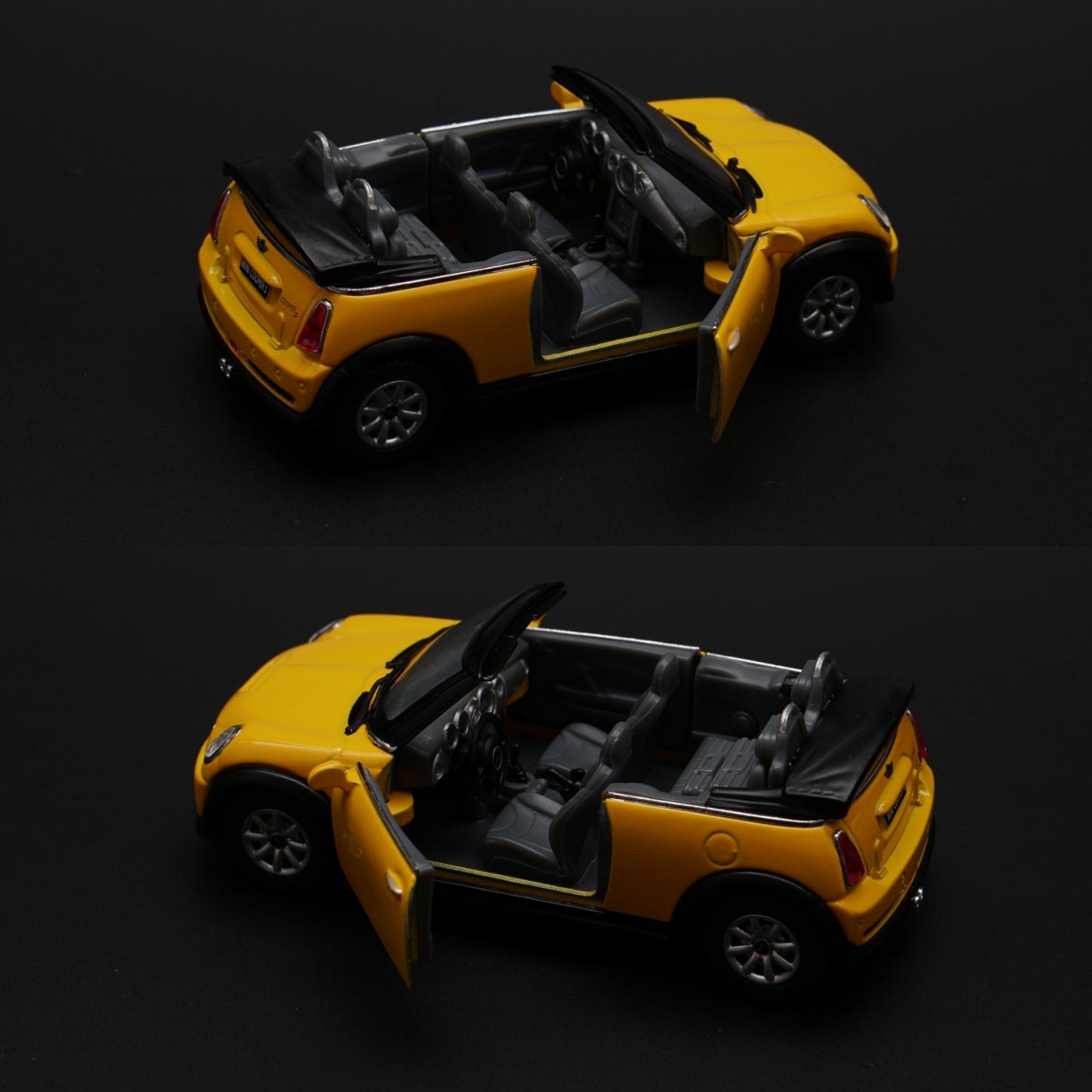 1:28 kinsmart Mini Cooper S Convertible (Yellow) - Kunju Vandi