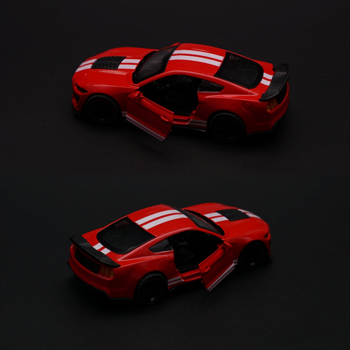1:43 Mustang Red Strips Diecast - Kunju Vandi