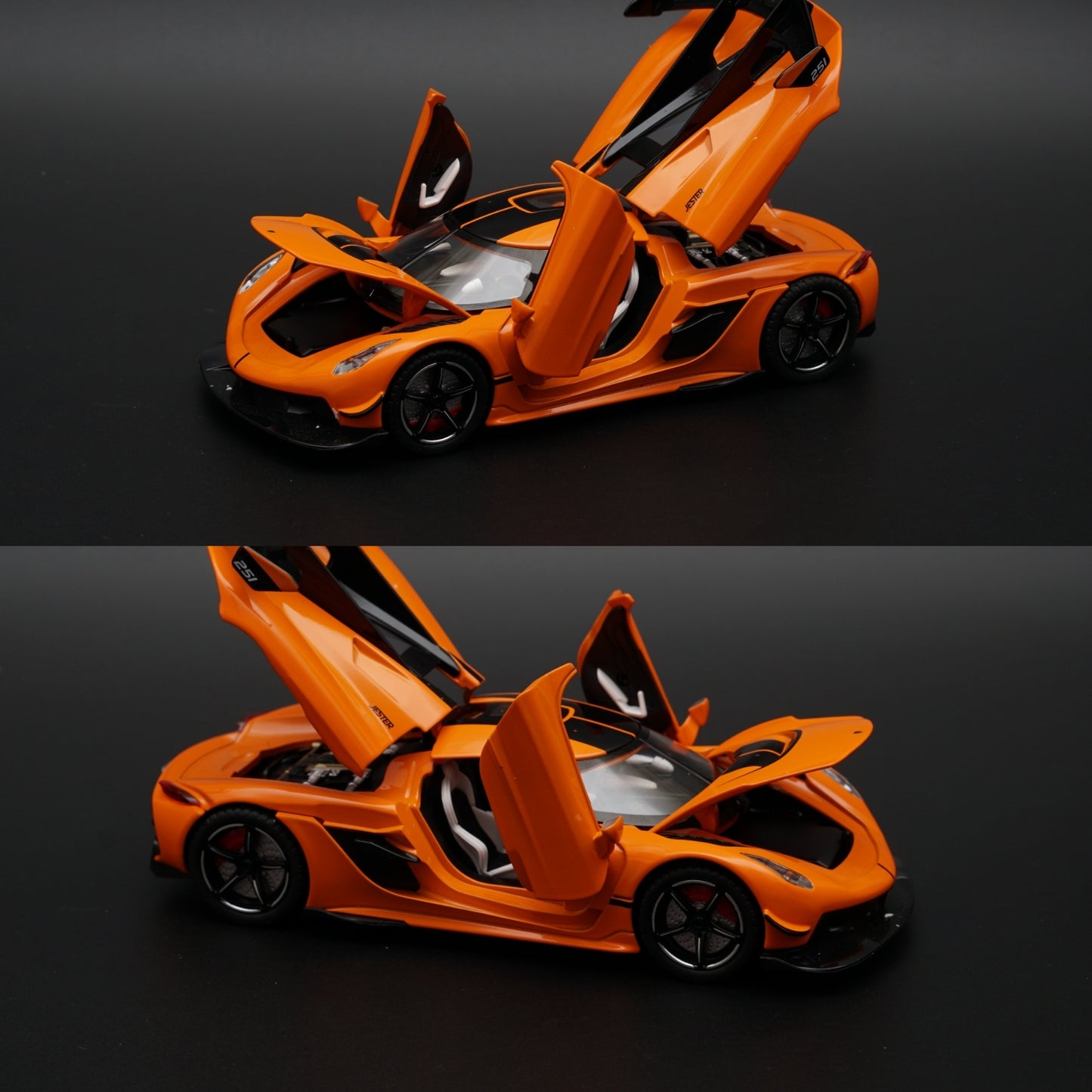 1:24 Koenigsegg Jesko (Slightly Damaged) Diecast, Stock Clearing , prepaid Only,Orange