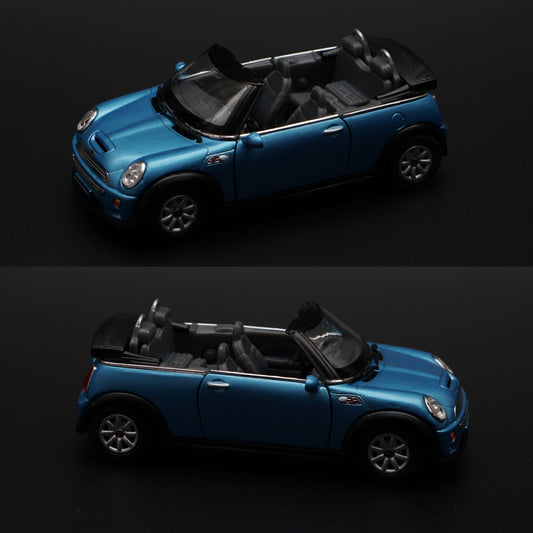 1:28 kinsmart Mini Cooper S Convertible (Blue) -  Kunju Vandi