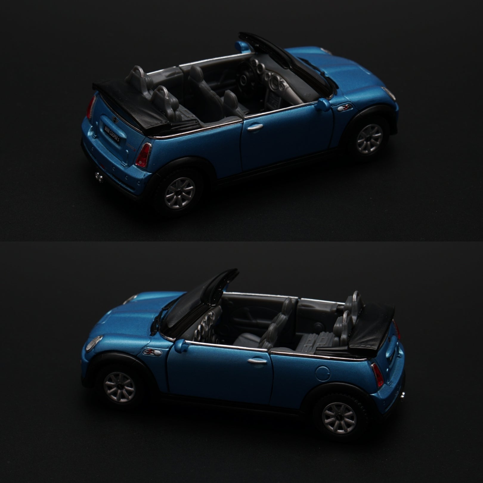 1:28 kinsmart Mini Cooper S Convertible (Blue) -  Kunju Vandi