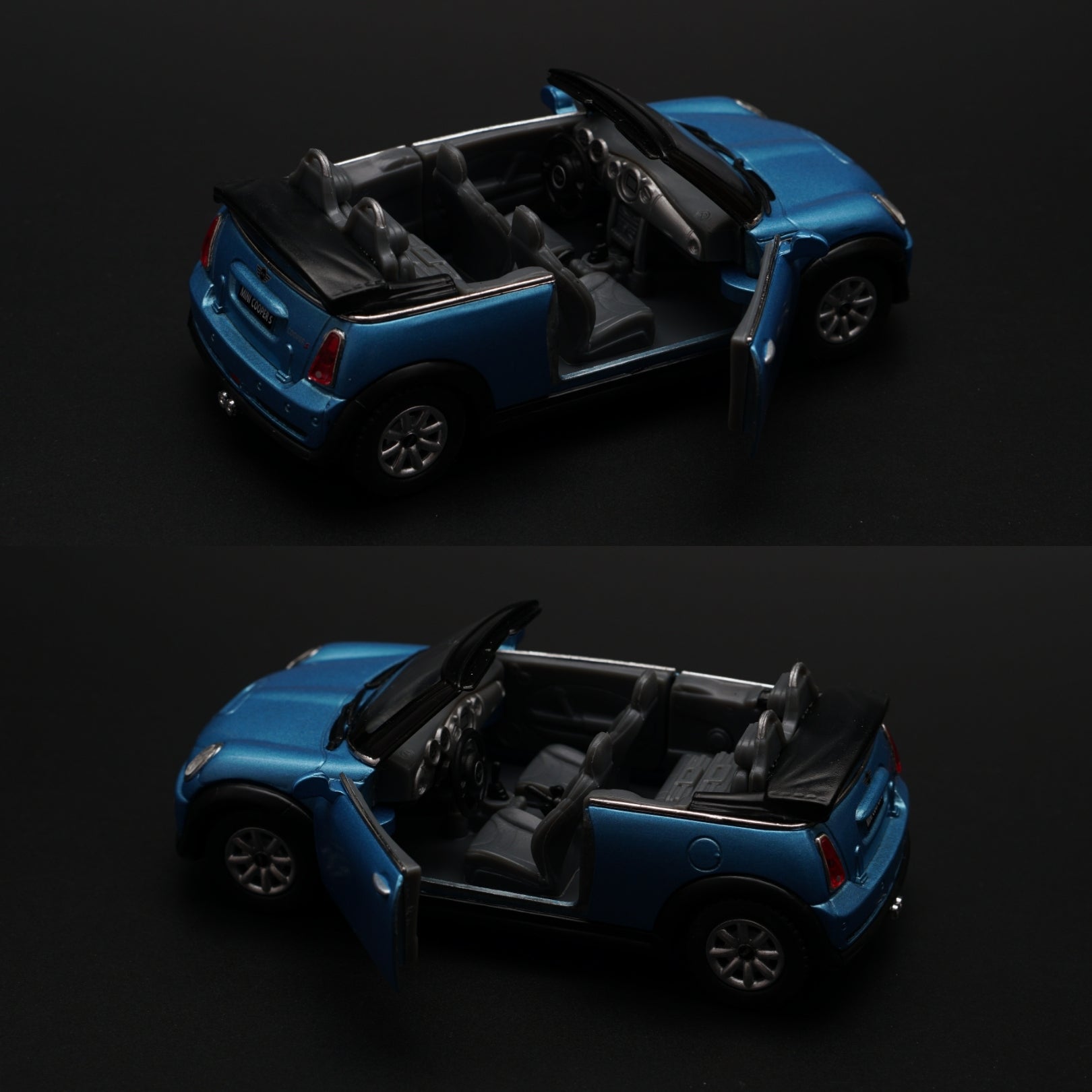 1:28 kinsmart Mini Cooper S Convertible (Blue) -  Kunju Vandi