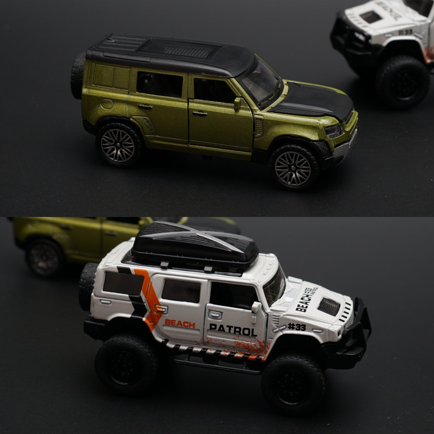 1:36 Hummer , Defender Diecast Combo - Kunju Vandi