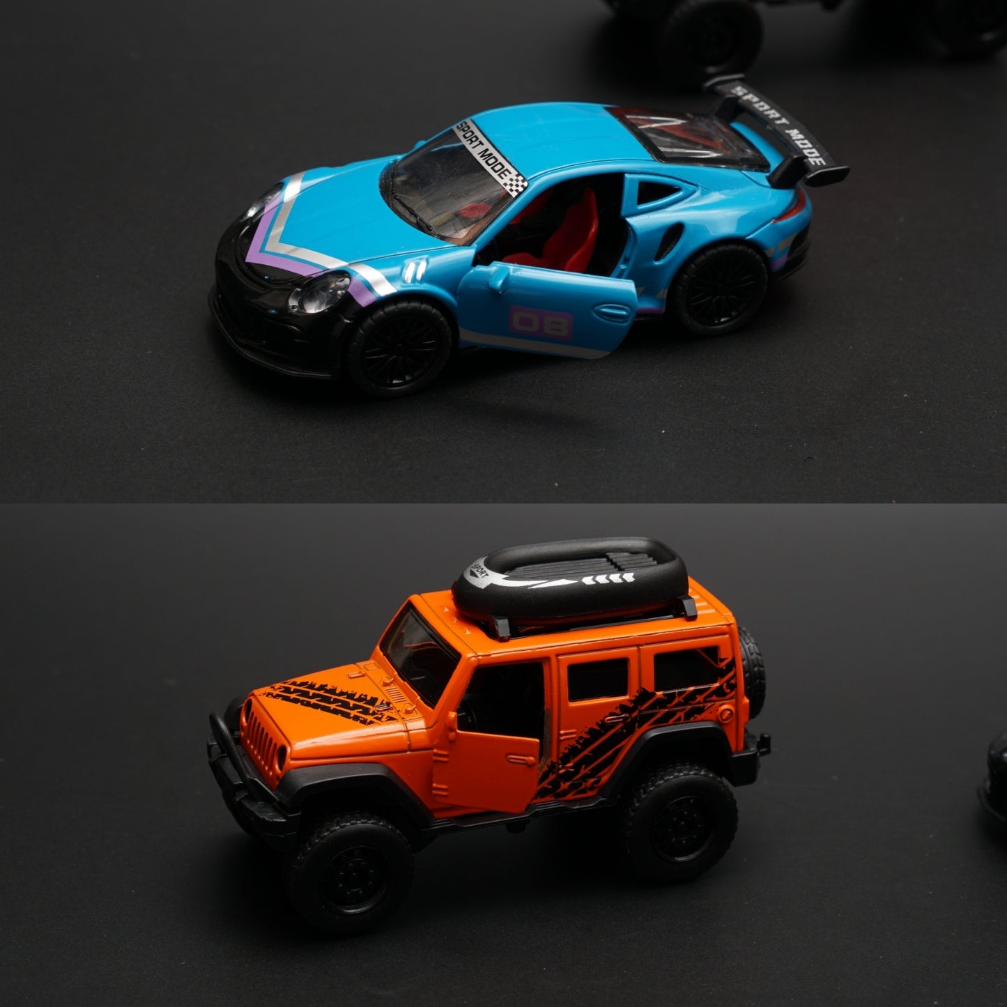 1:36 Jeep , Porsche Diecast Combo - Kunju Vandi