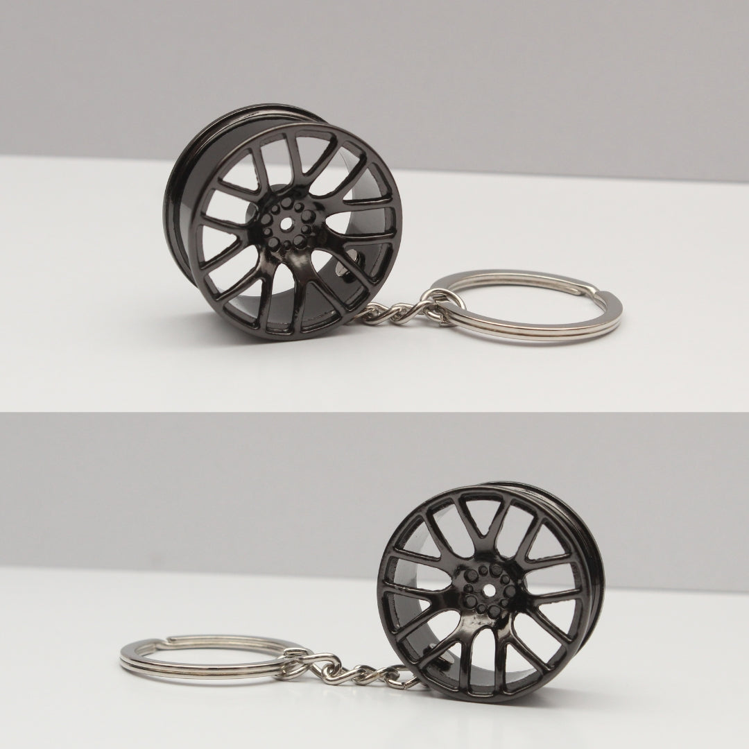 Car parts Keychain (Metal) De-Chrome Wheel - Kunju Vandi