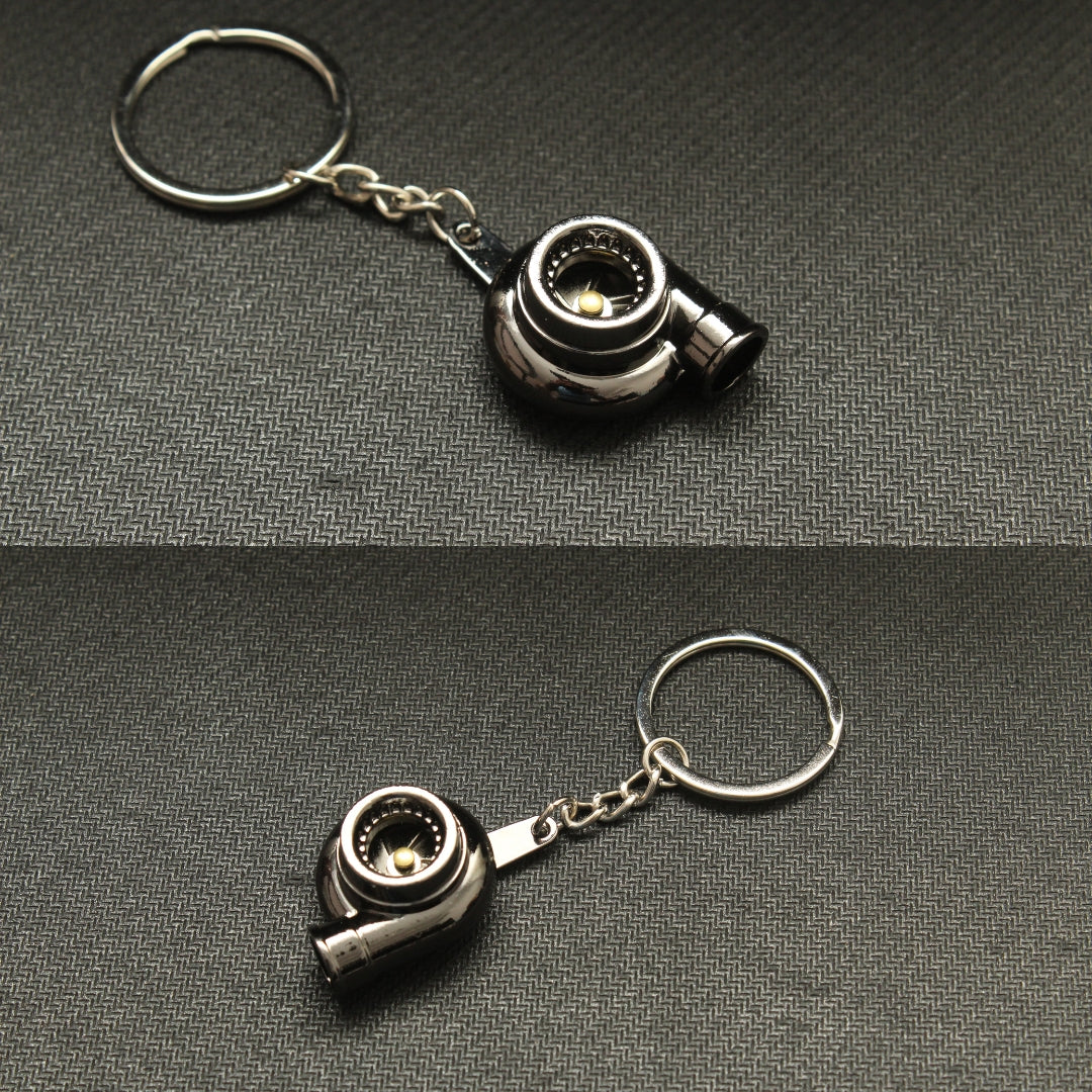 Car parts Keychain (Metal) turbo (Dechromed) - Kunju Vandi