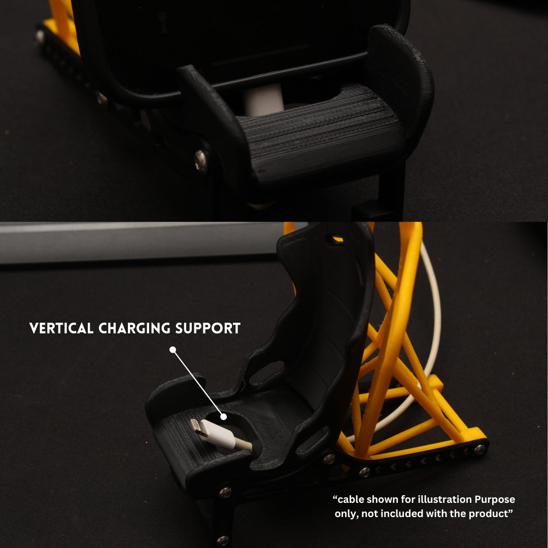 Phone Holder for Car Enthusiasts, With Vertical Charging Support - Kunju Vandi