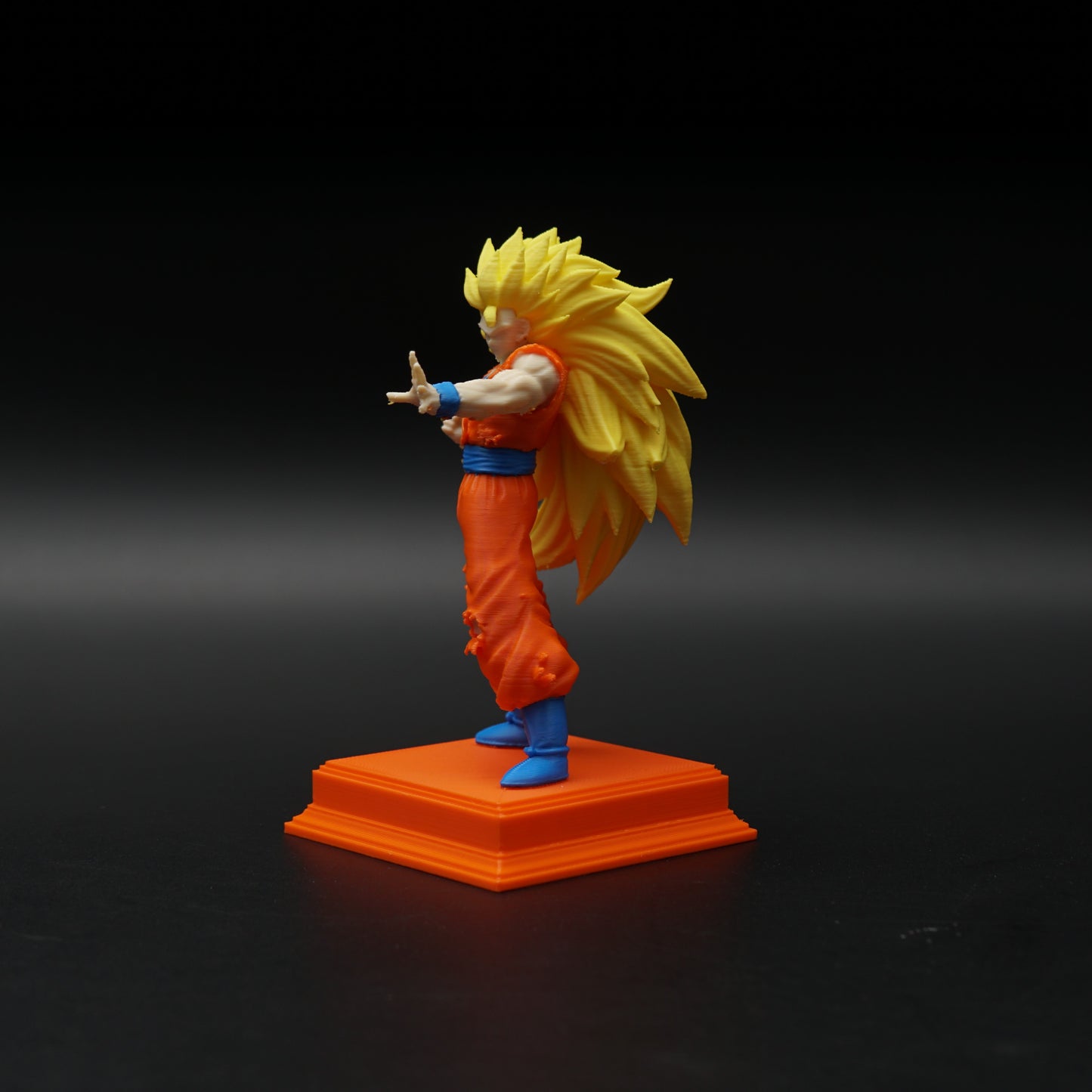 Super Saiyan 3 Warrior Figure | Anime Battle Statue | 12cm Collectible