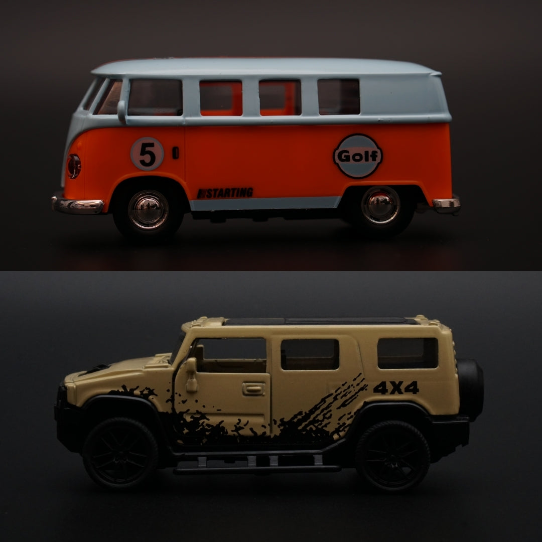 Hummer , Volkswagen T1 Diecast Combo -  Kunju Vandi