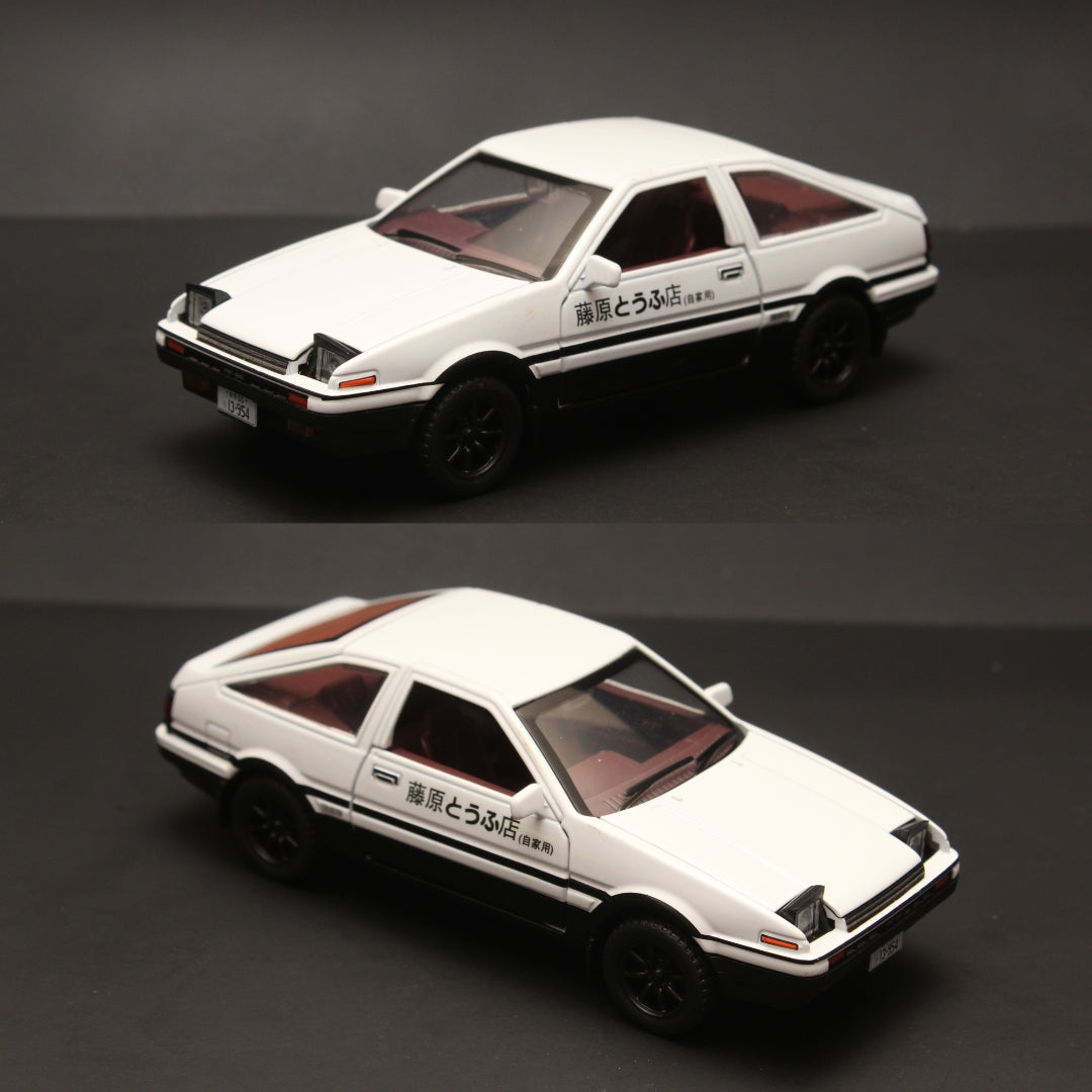 1:32 Toyota Trueno AE86 Diecast (White) - Kunju Vandi