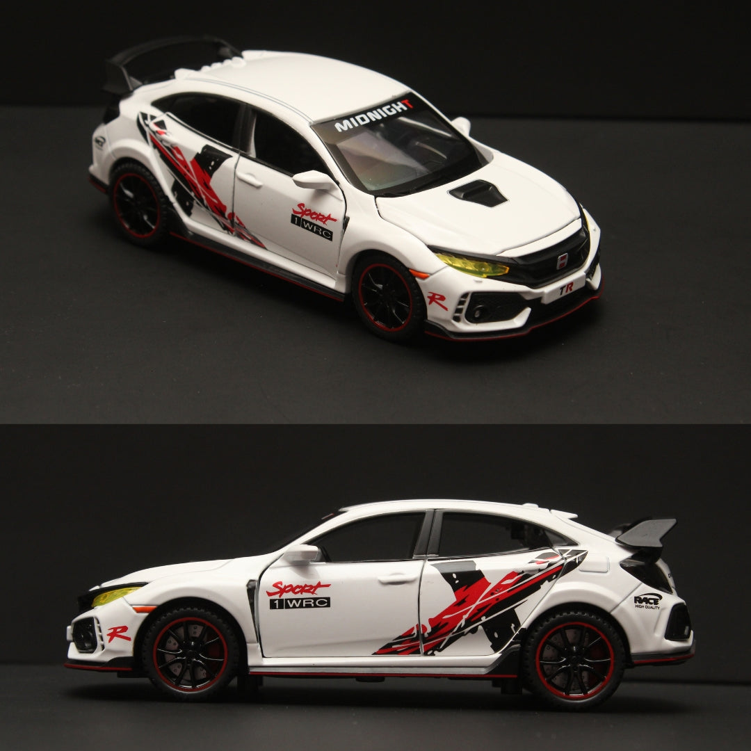 1:32 Honda Civic White Diecast - Kunju Vandi